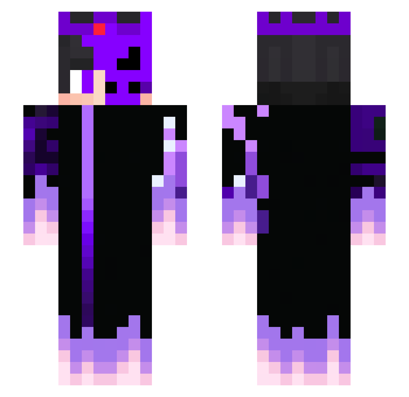 YokaiFrz_ Minecraft skin, front and back view