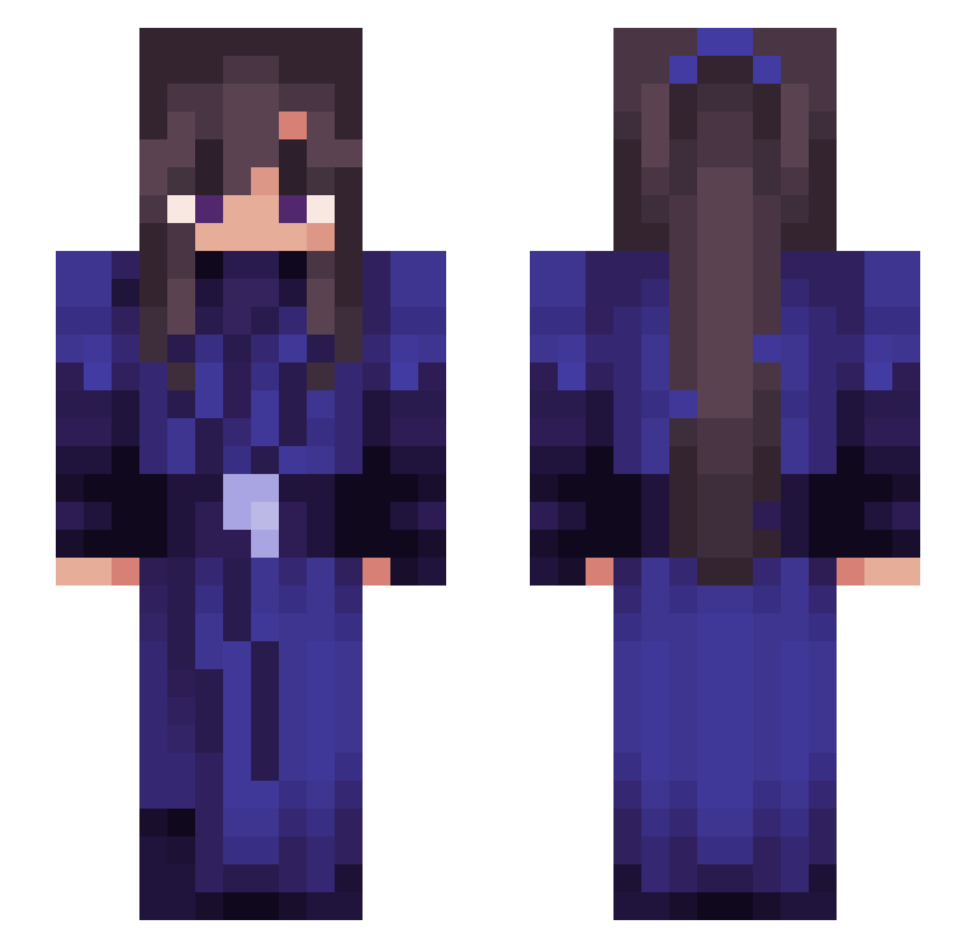 _Blezer Minecraft skin, front and back view