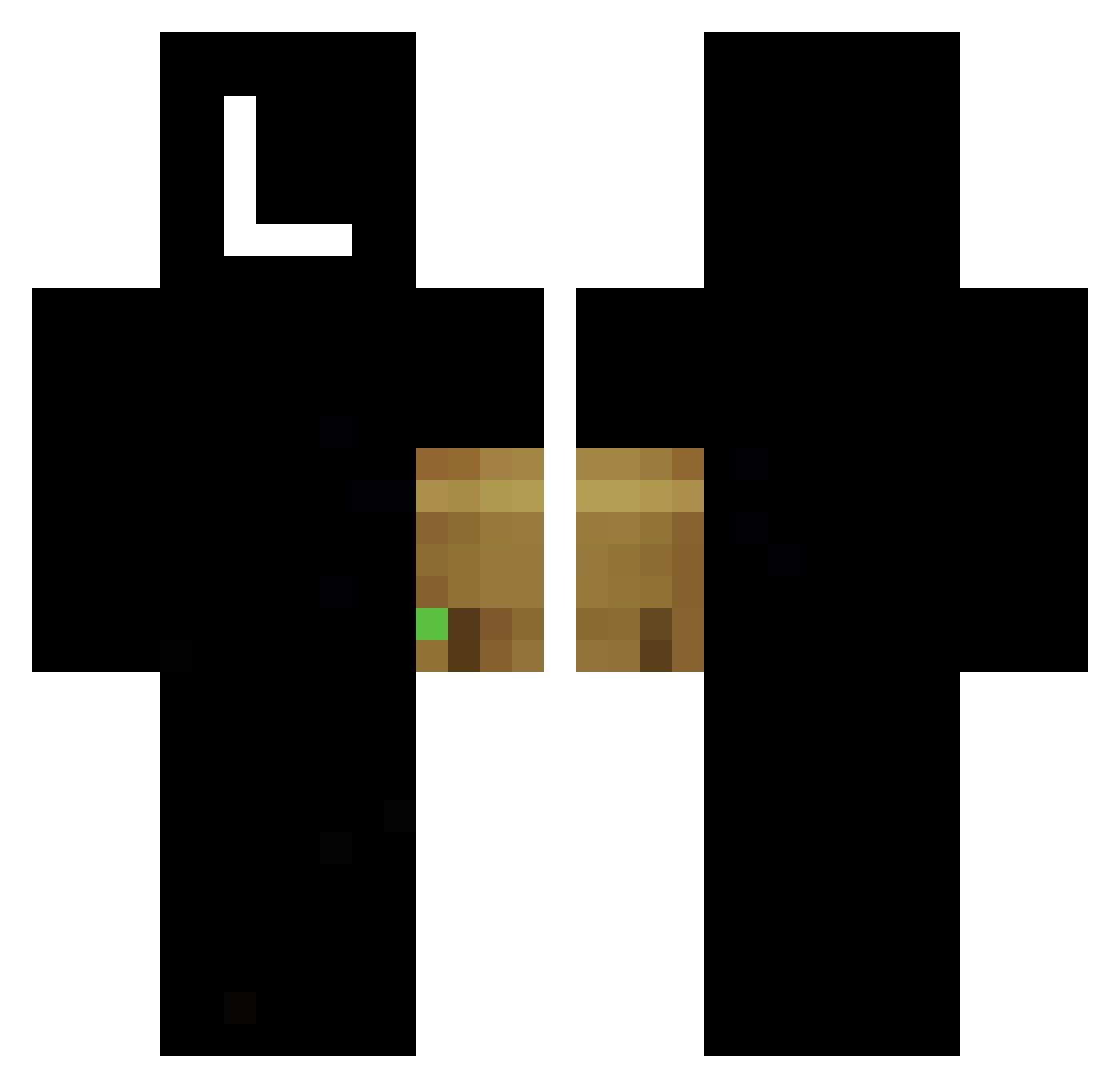 restro Minecraft skin, front and back view