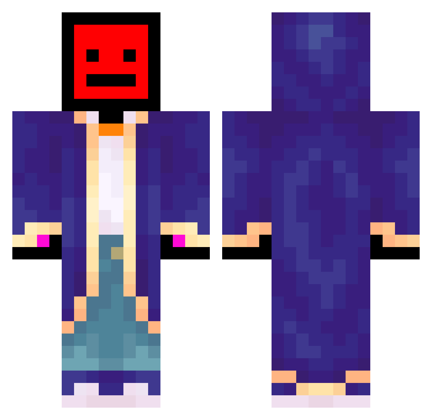 QWERTZ_JSON Minecraft skin, front and back view
