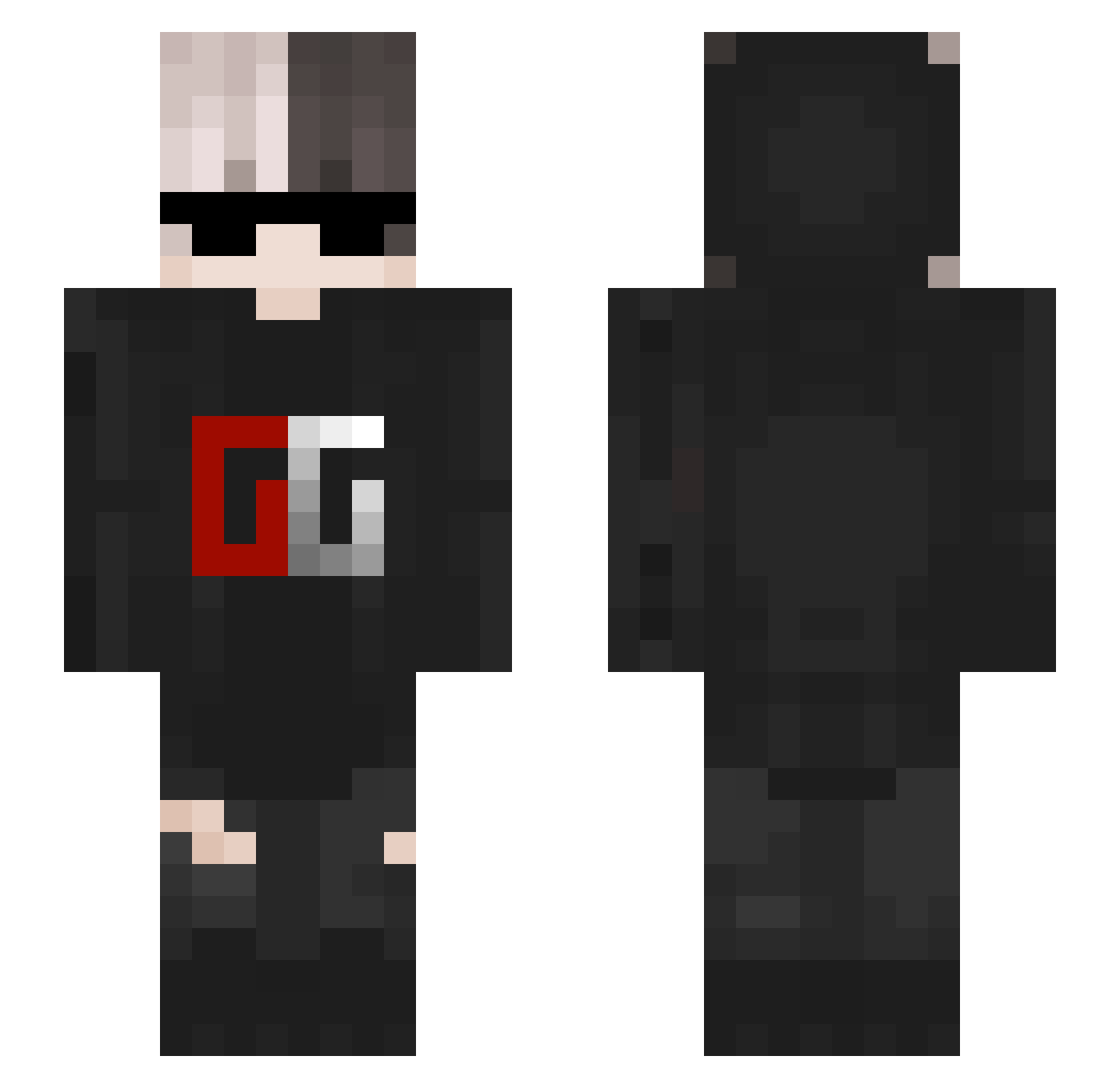 Mc_YaoYaoLing Minecraft skin, front and back view