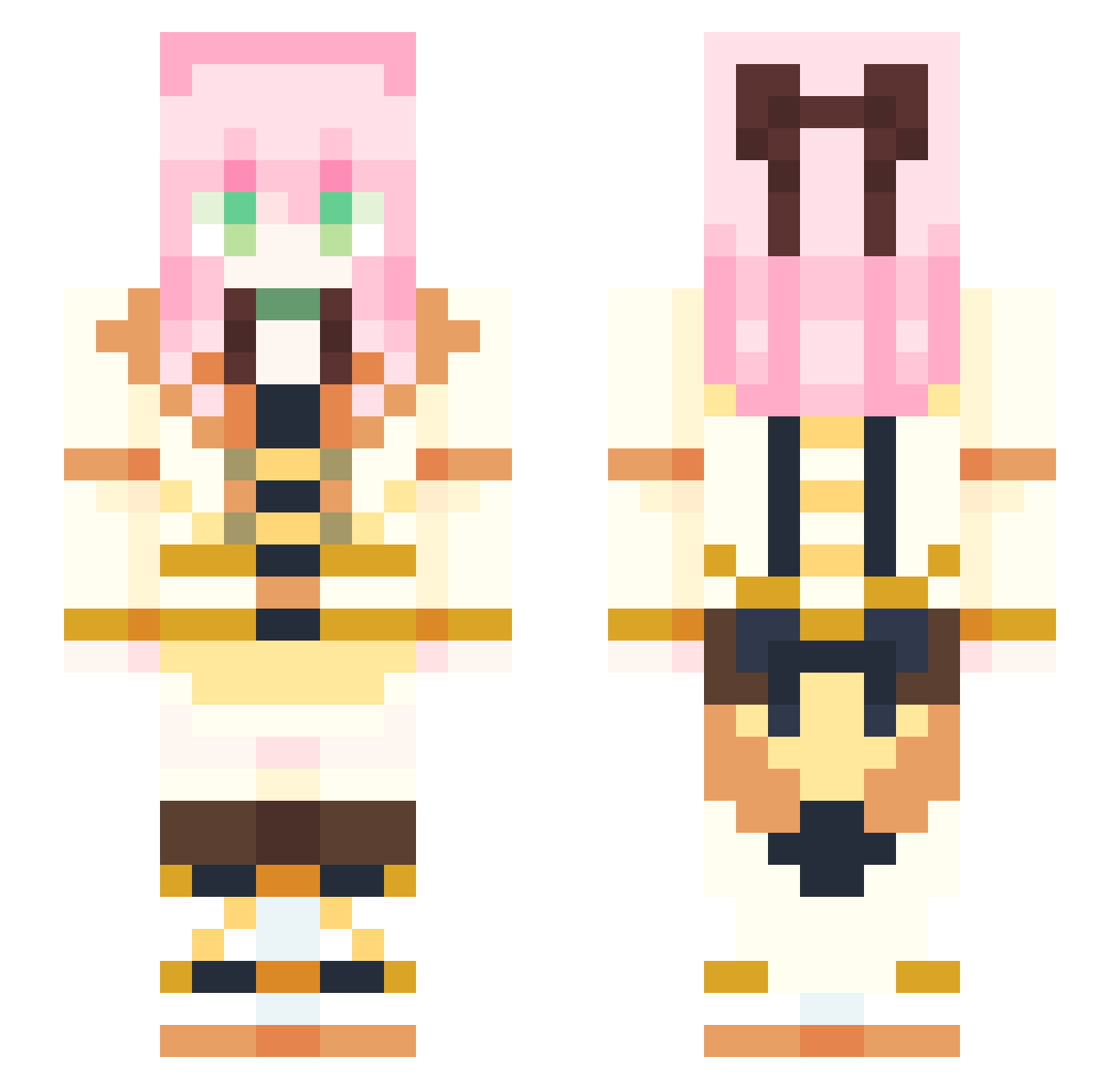 Joyisdead Minecraft skin, front and back view