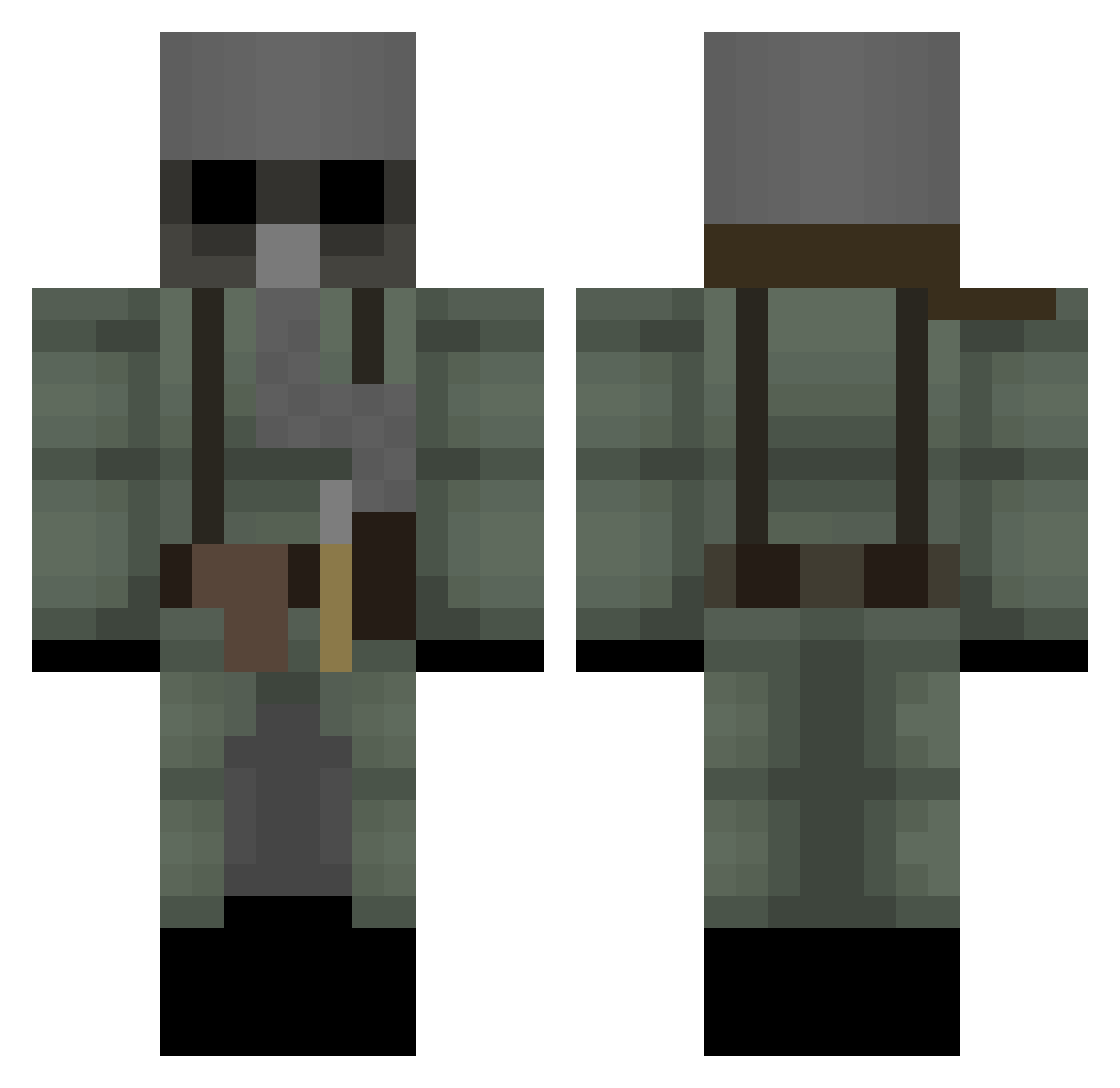 SargeC Minecraft skin, front and back view