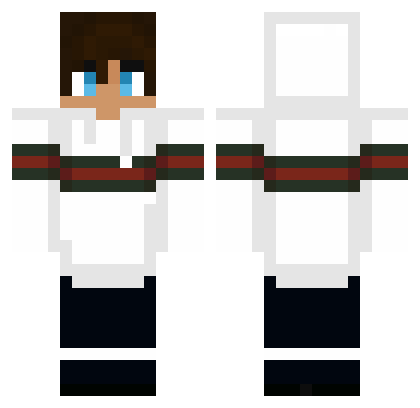 Zopee Minecraft skin, front and back view