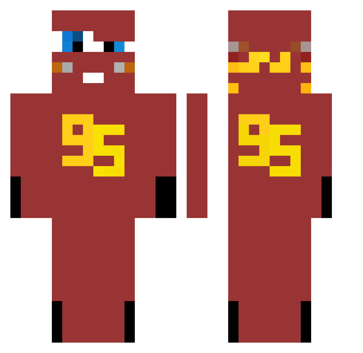 Felpie_71 Minecraft skin, front and back view
