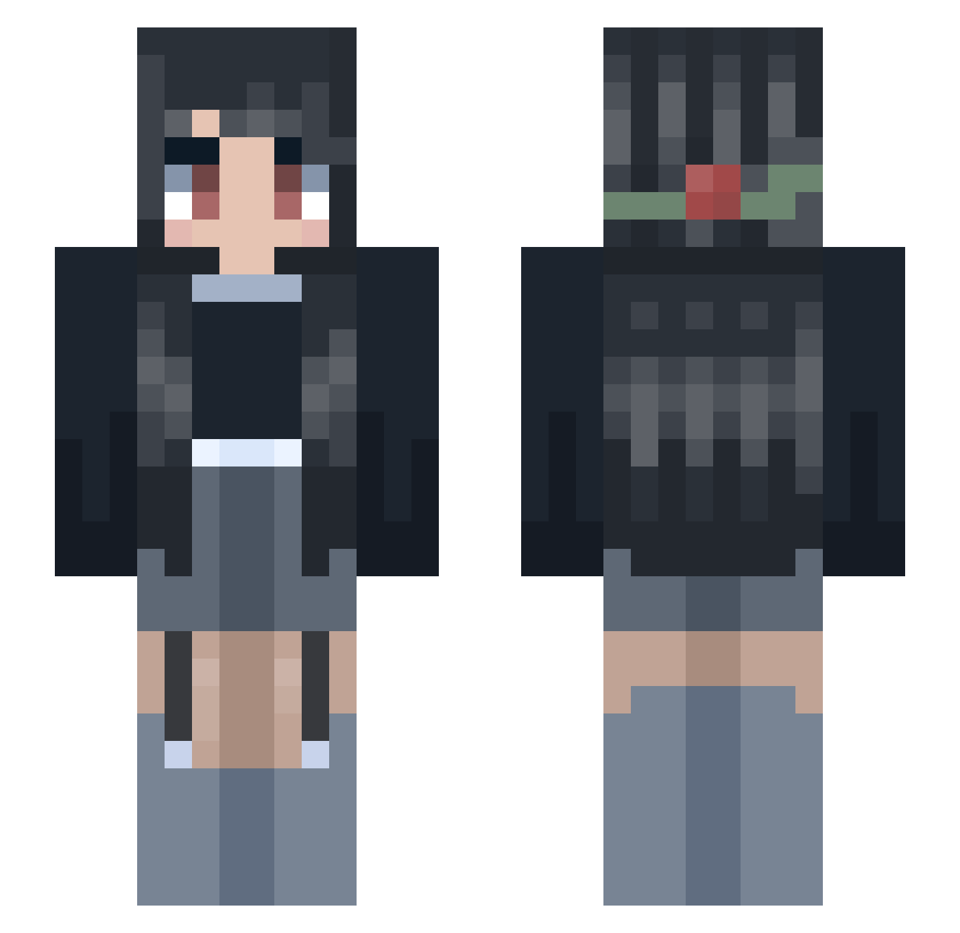 quyxh Minecraft skin, front and back view