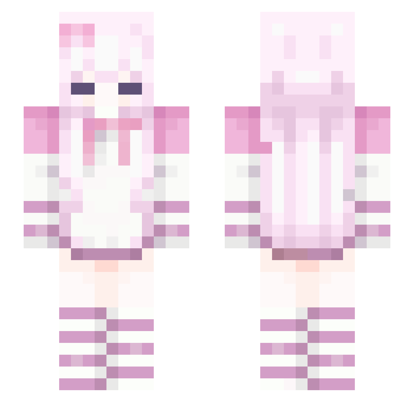 SmollyNibs Minecraft skin, front and back view