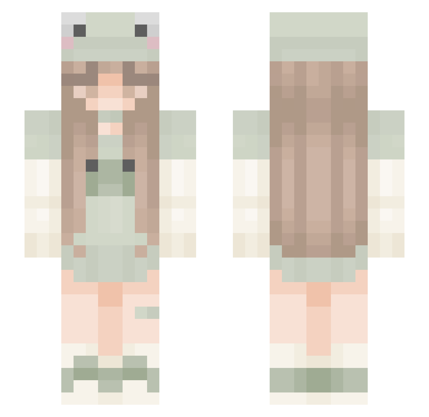 athena00008 Minecraft skin, front and back view