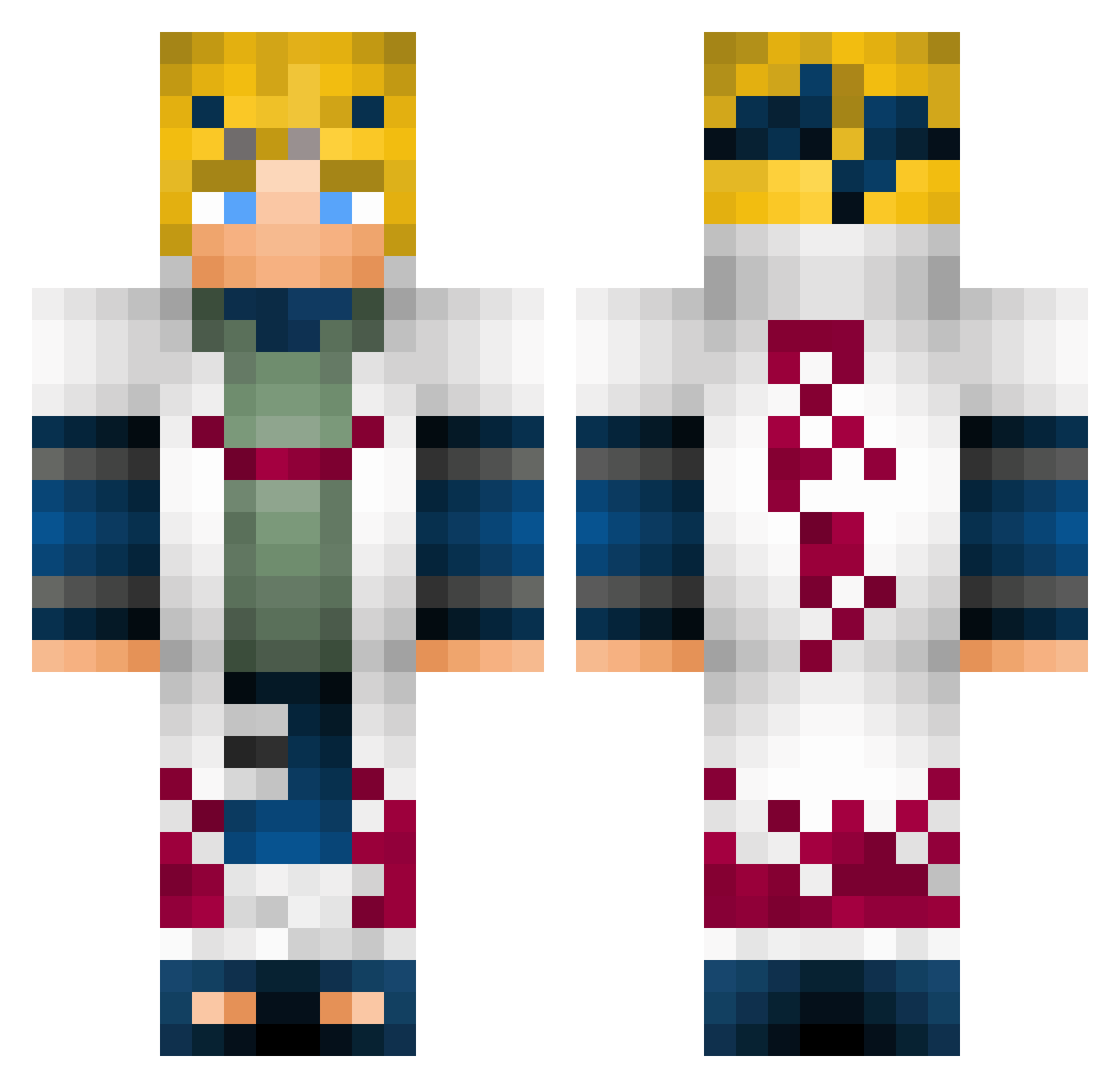 BielGear Minecraft skin, front and back view