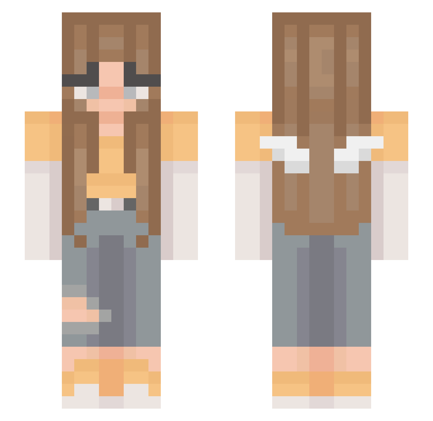 11juju11 Minecraft skin, front and back view