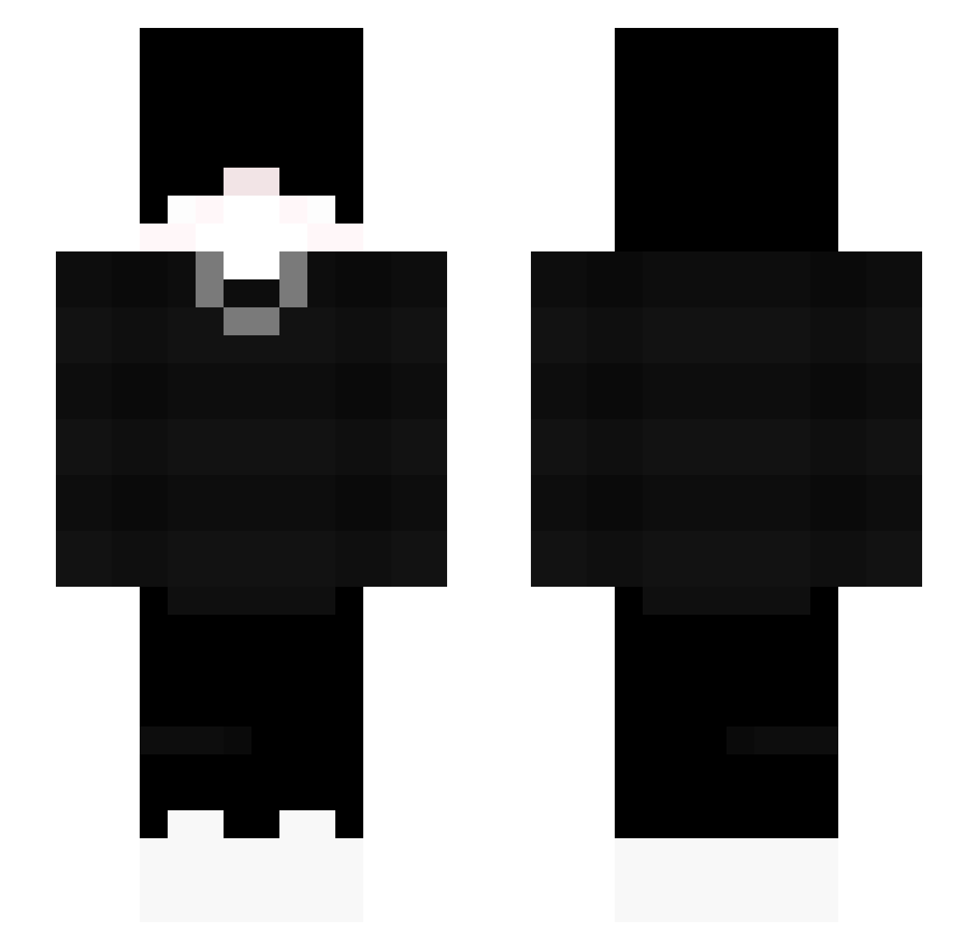 NoCqNamePoner Minecraft skin, front and back view