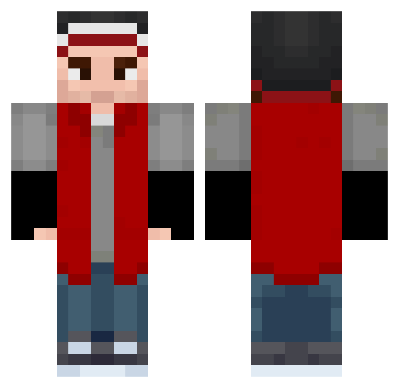 JesseP1 Minecraft skin, front and back view