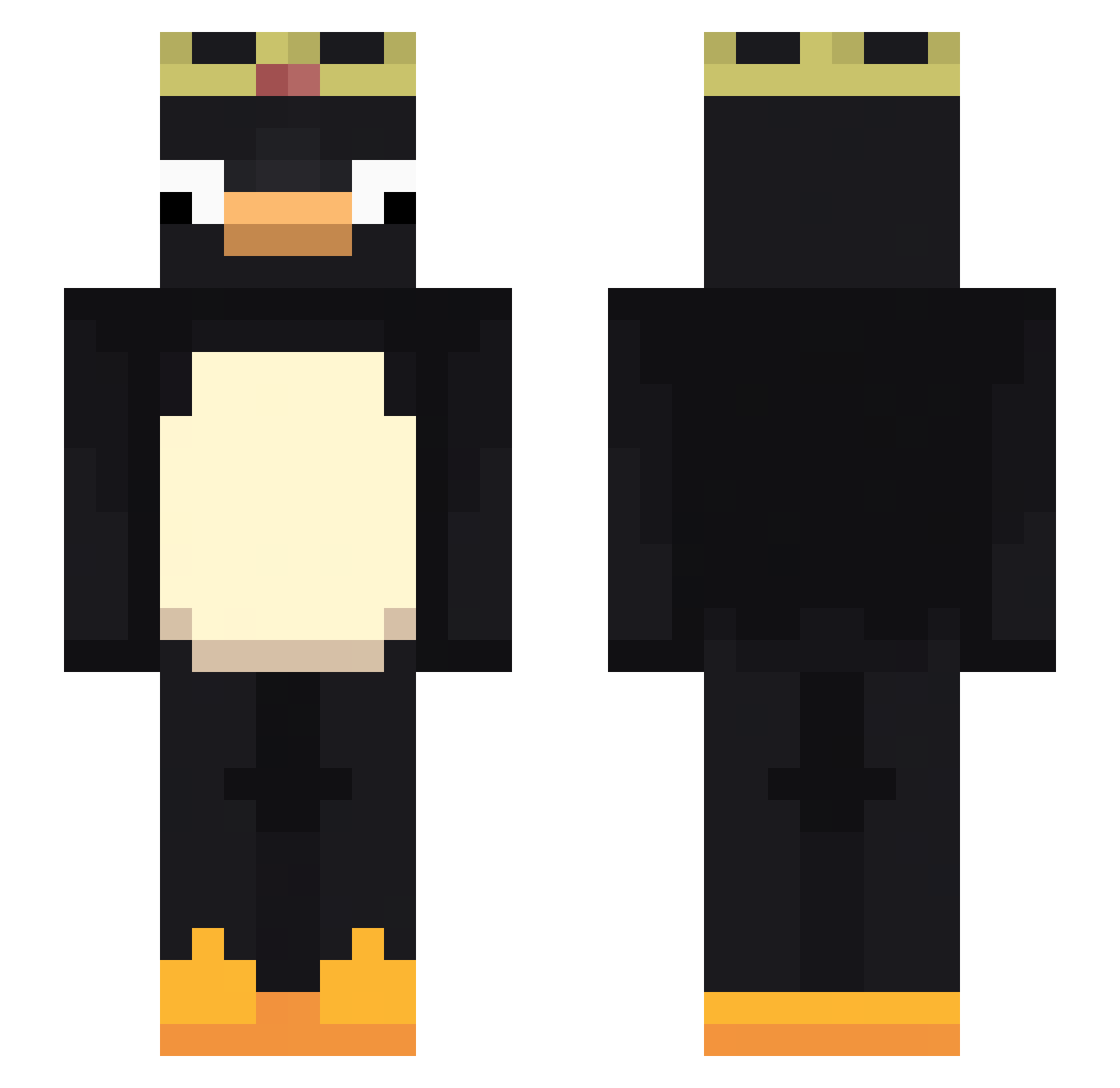 pepsipro Minecraft skin, front and back view