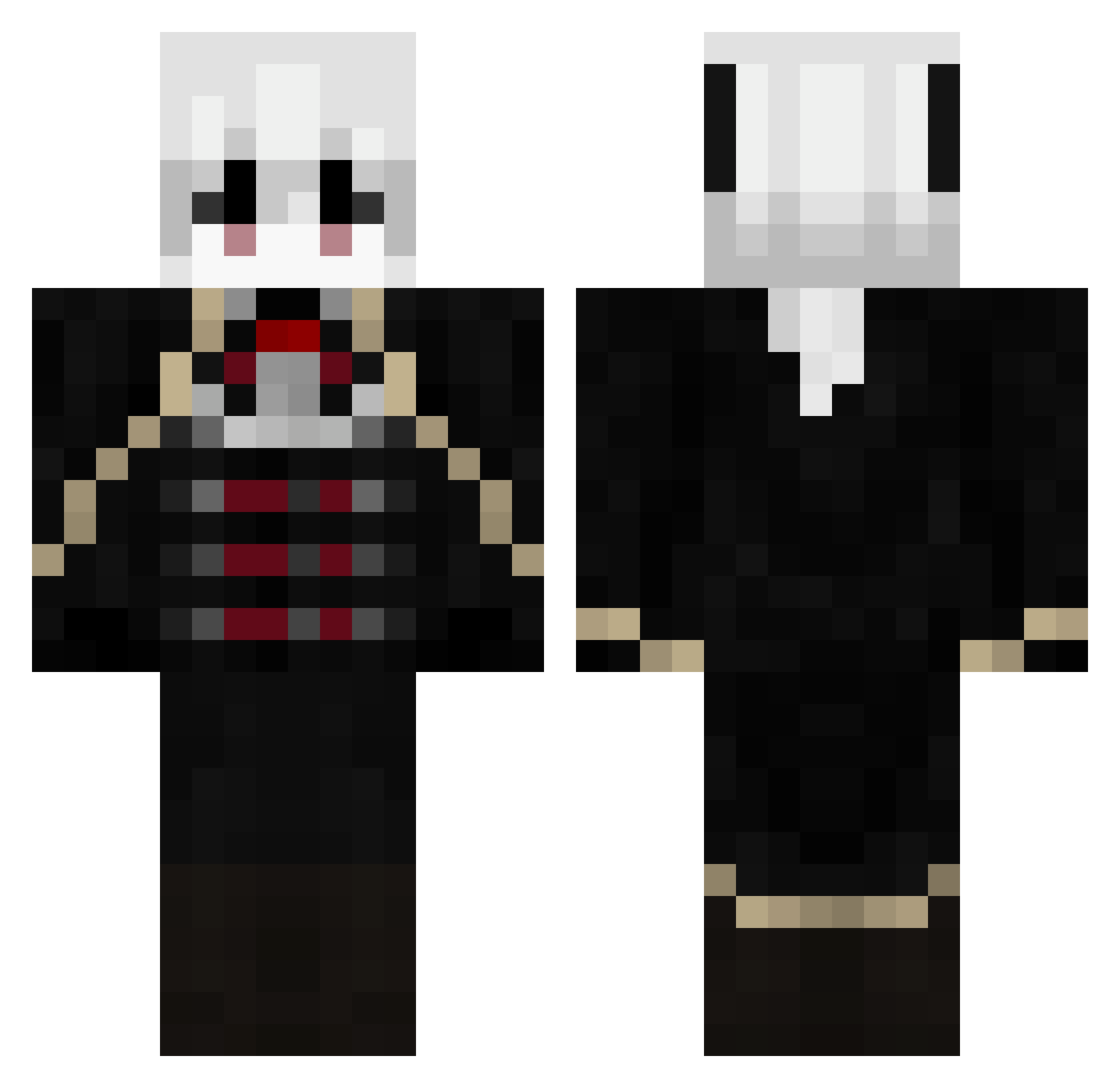 YOWJU Minecraft skin, front and back view