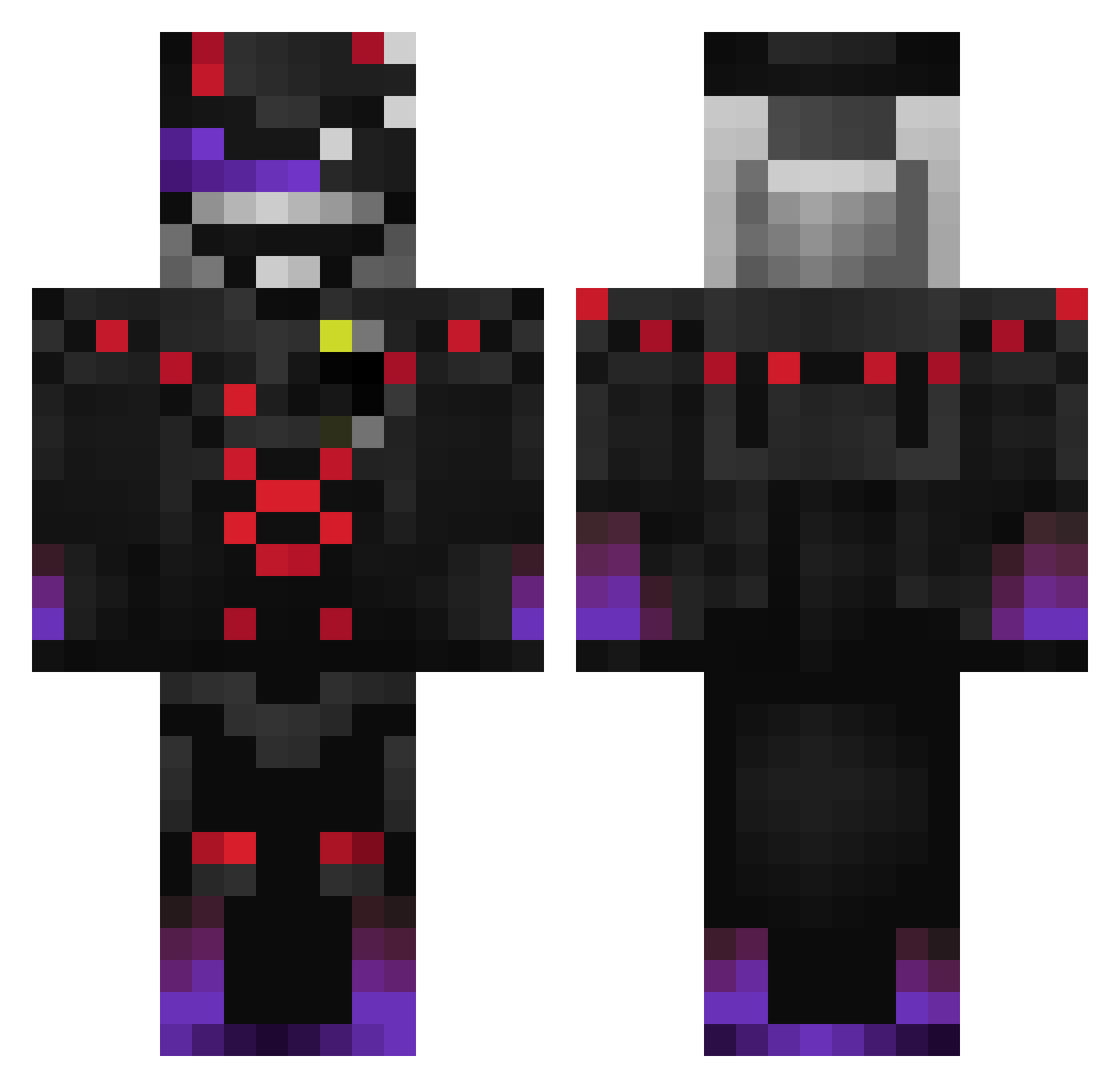 Wizard_Five Minecraft skin, front and back view