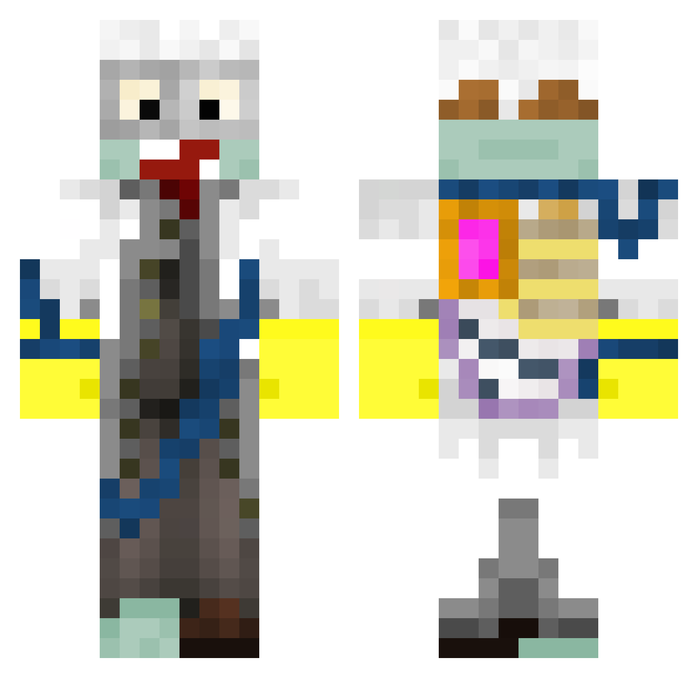 hys_666 Minecraft skin, front and back view
