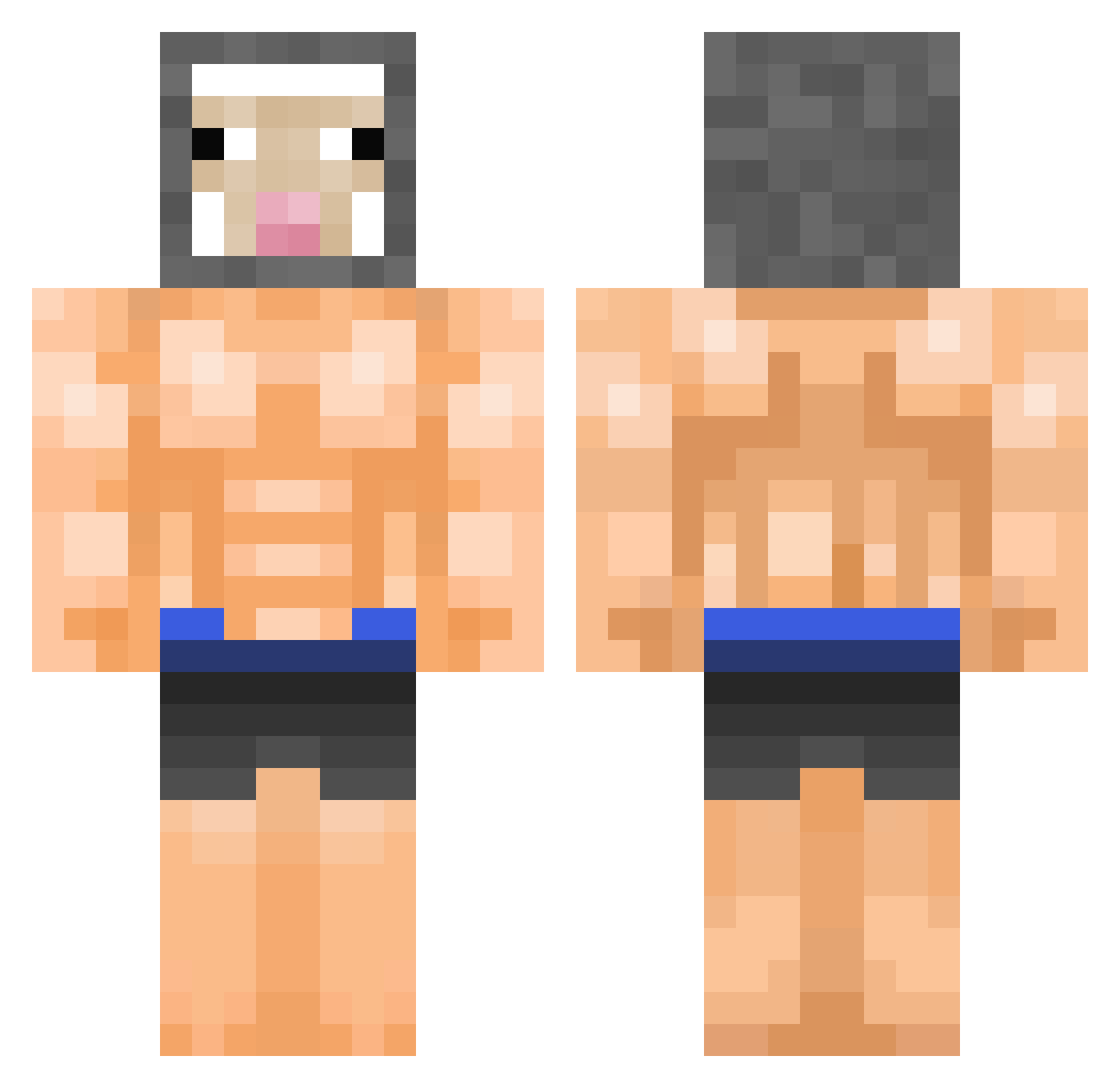 SnugTHEBAT25 Minecraft skin, front and back view