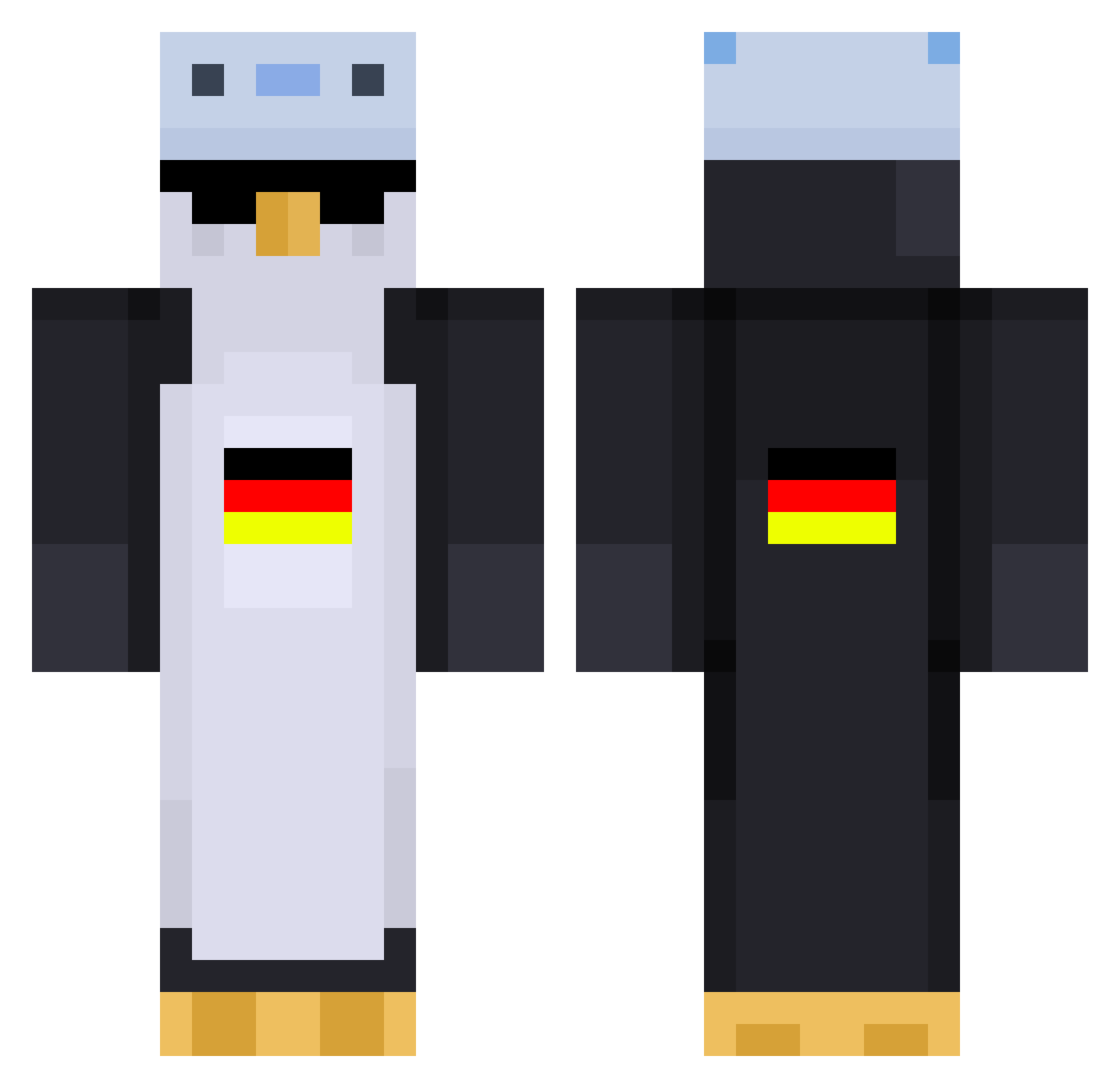 Lost_125 Minecraft skin, front and back view
