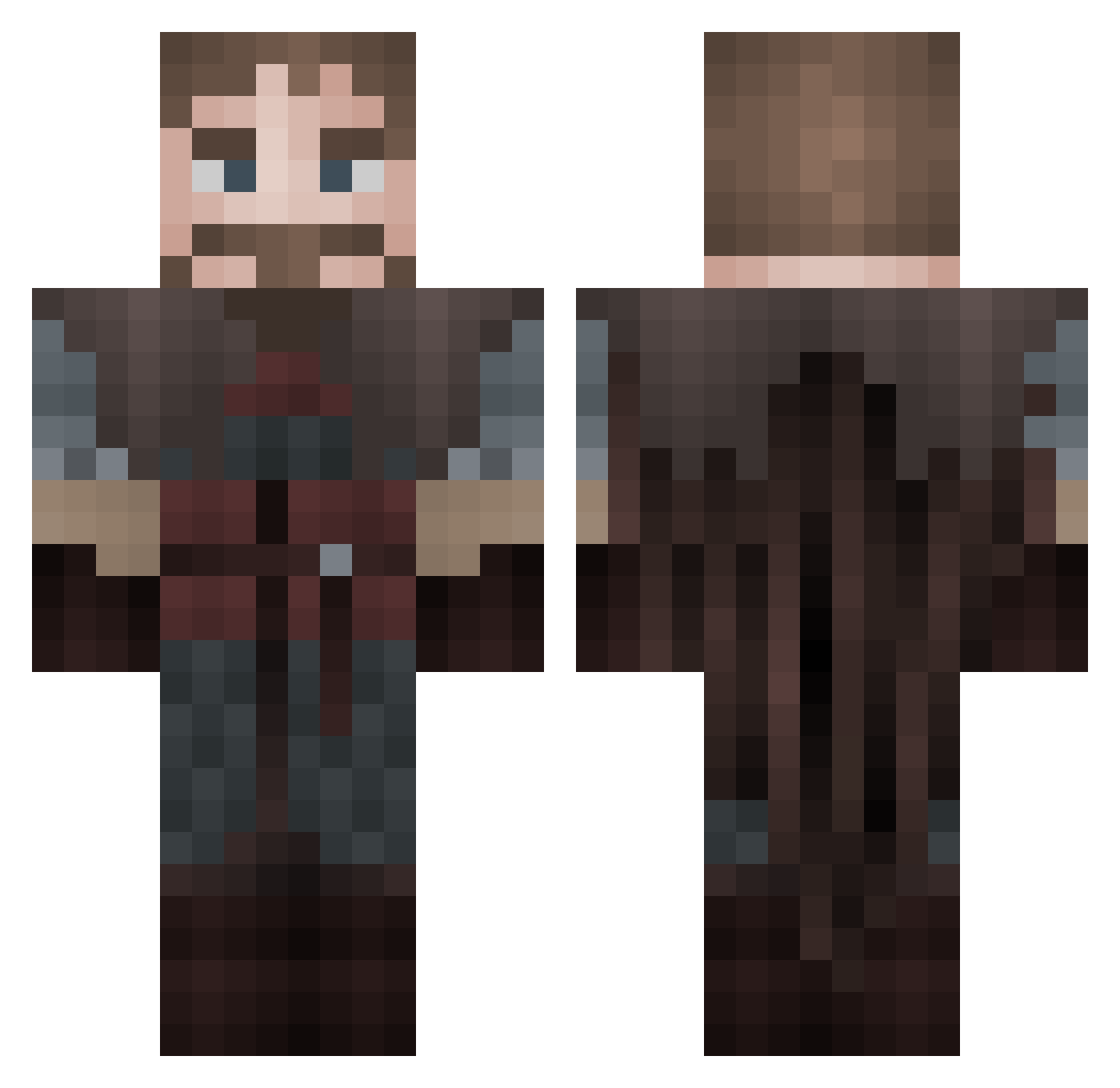 Tom_SW Minecraft skin, front and back view