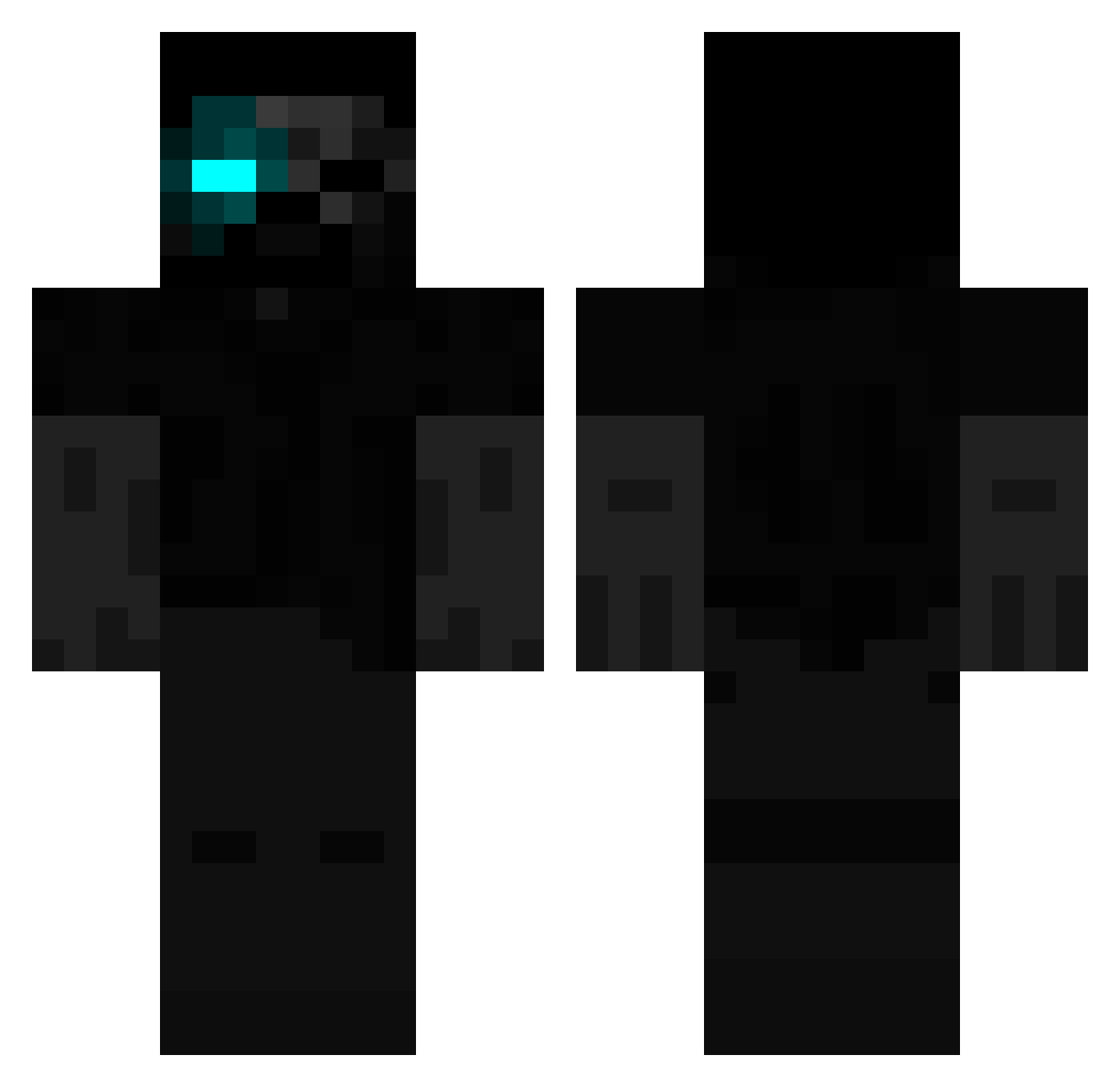 Sono_ema_wSSD Minecraft skin, front and back view