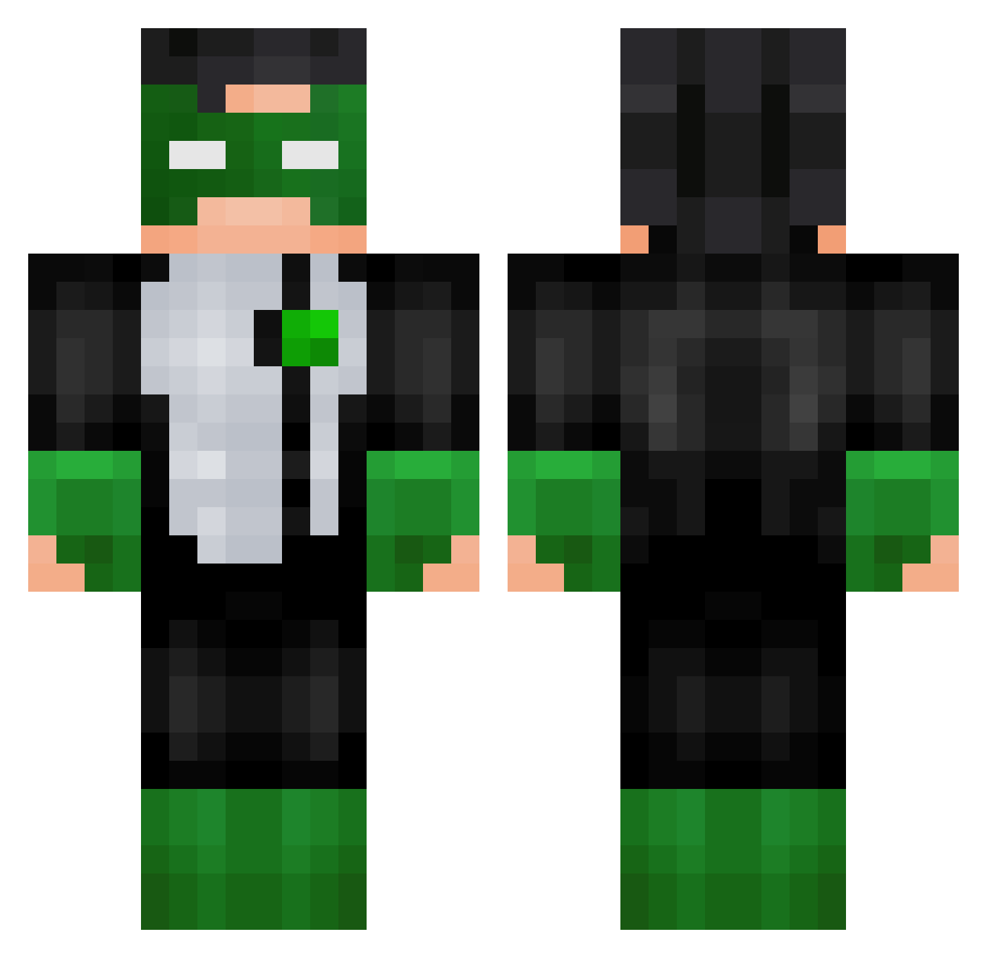 _Pxnguin Minecraft skin, front and back view