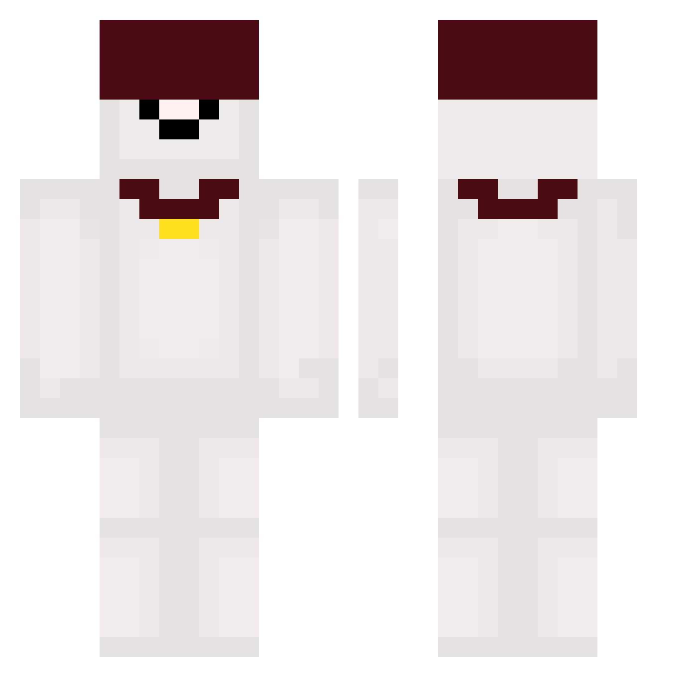 vnk1 Minecraft skin, front and back view