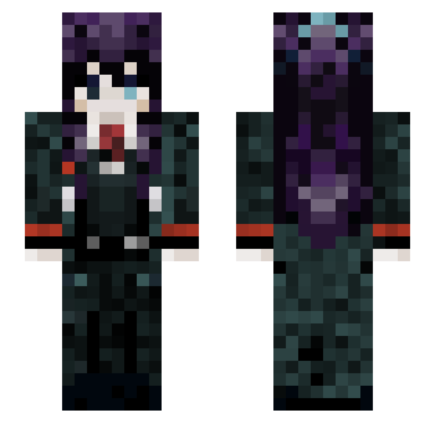 Gabby_lmao Minecraft skin, front and back view
