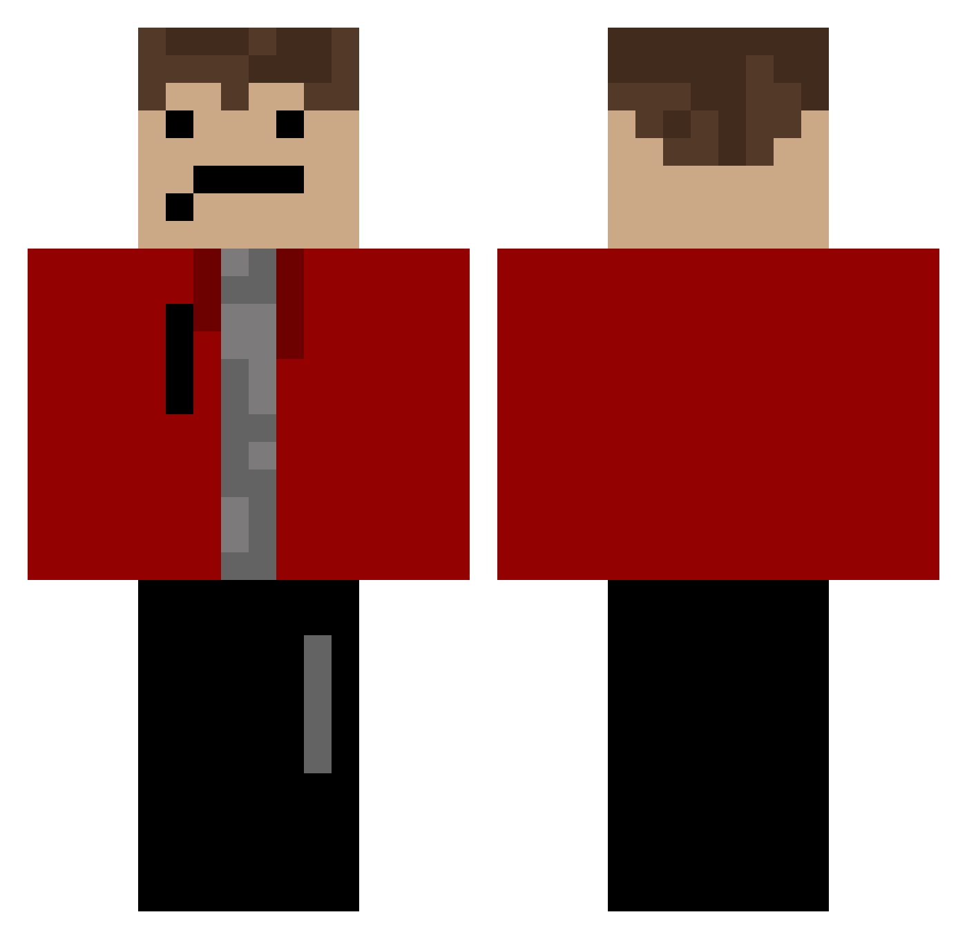 TheTriangleDude Minecraft skin, front and back view