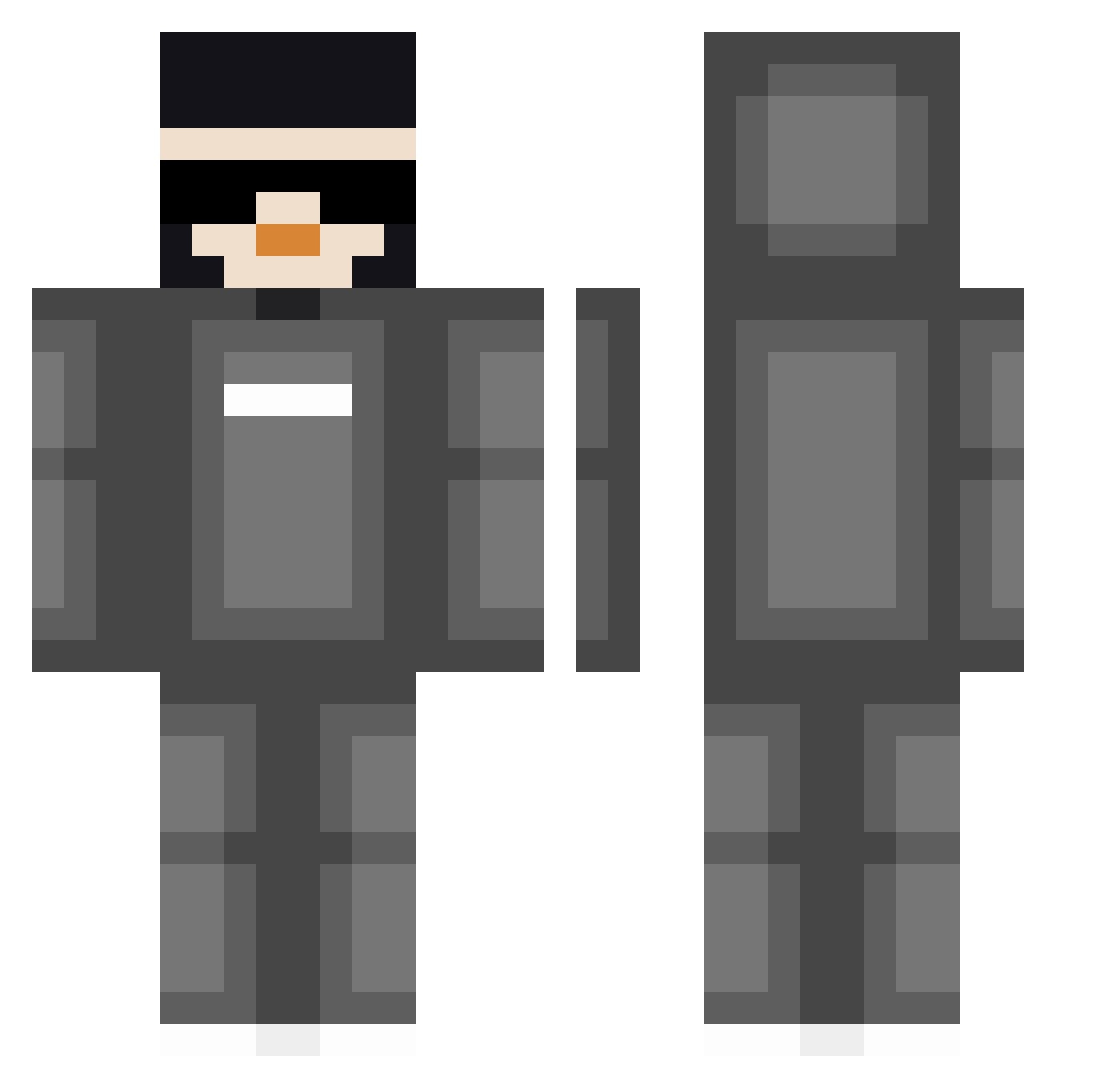 alien_duty Minecraft skin, front and back view