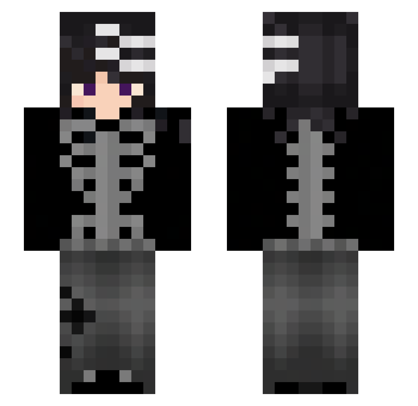 creammilker Minecraft skin, front and back view