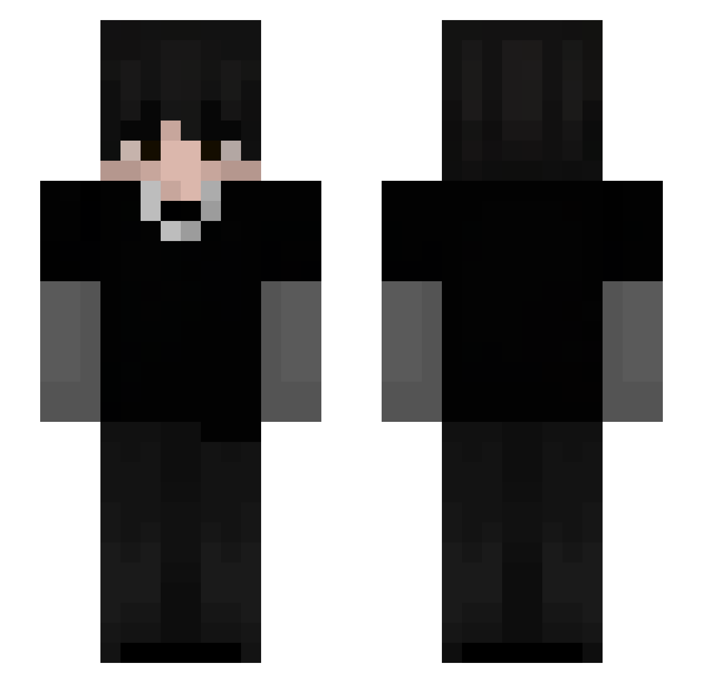 Axsyn Minecraft skin, front and back view