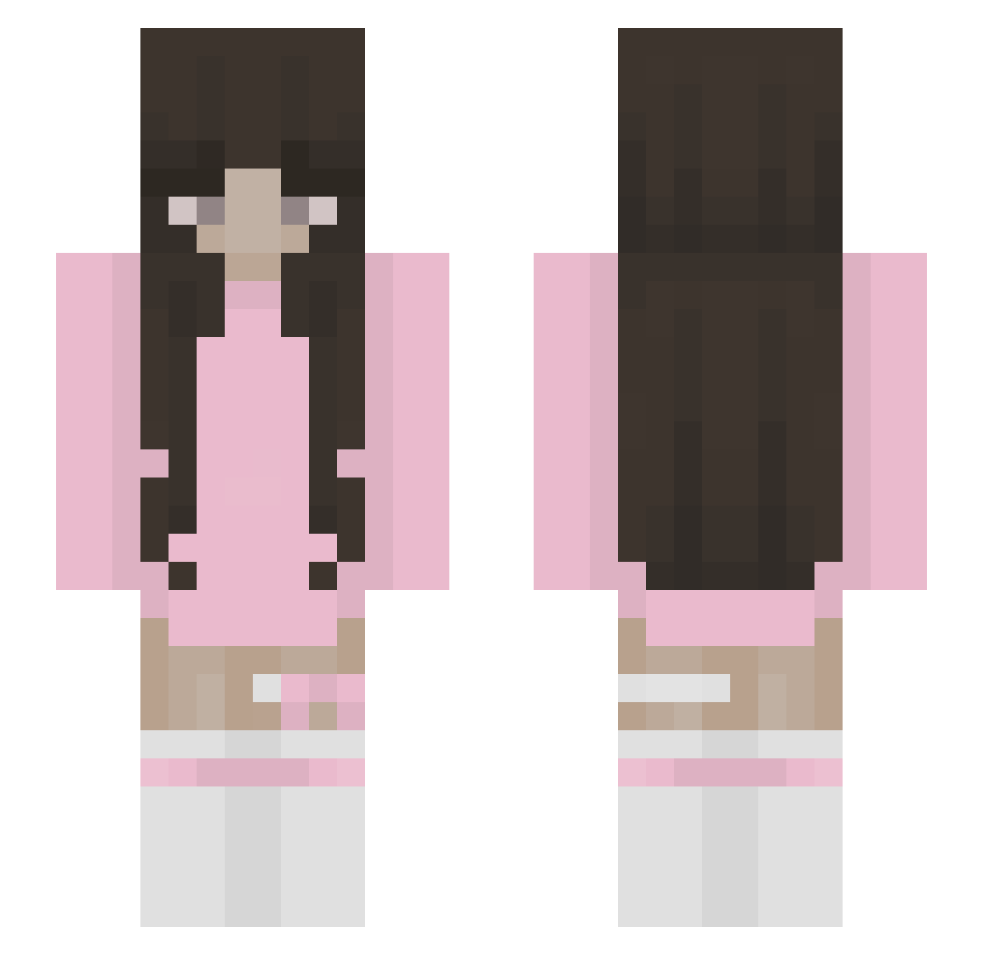 Someday Minecraft skin, front and back view