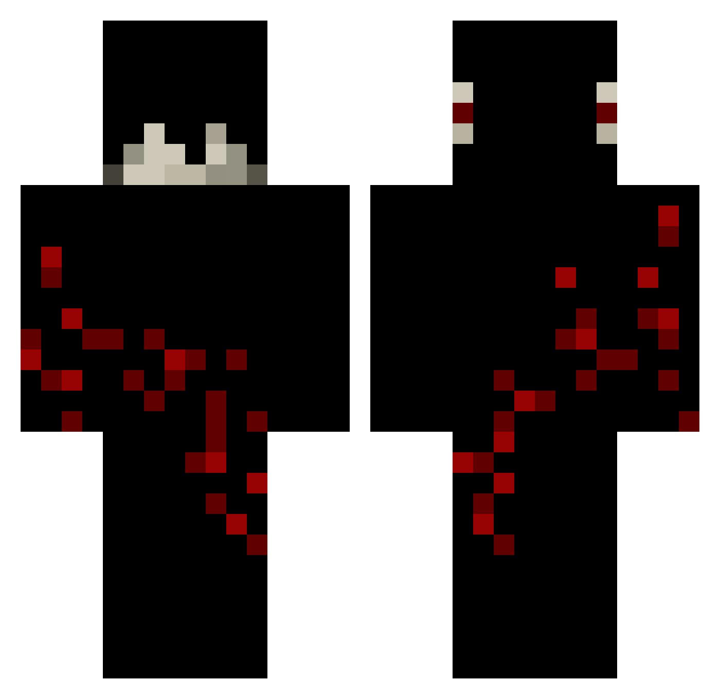 S3lnt Minecraft skin, front and back view