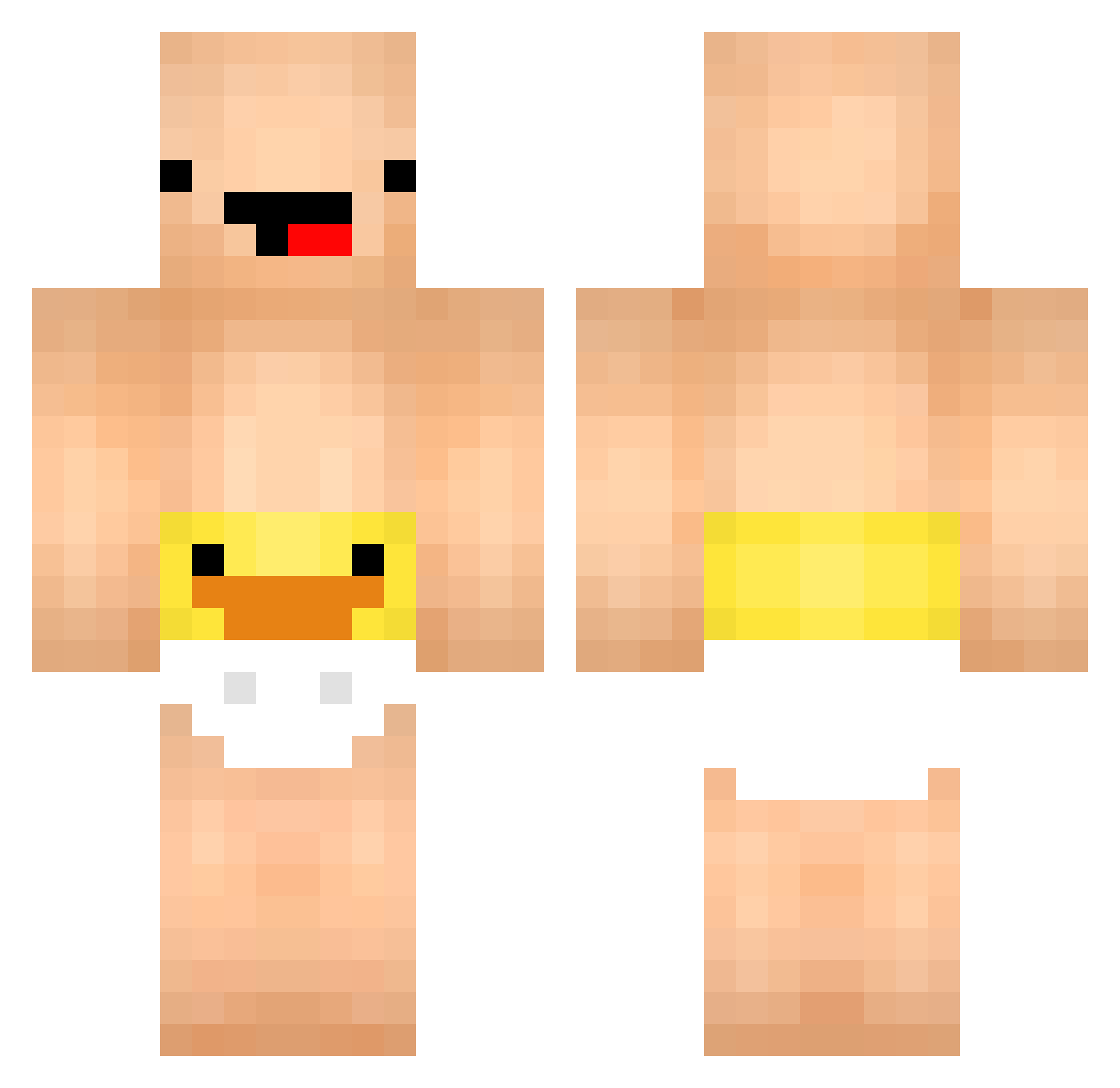 XdGwaKa Minecraft skin, front and back view