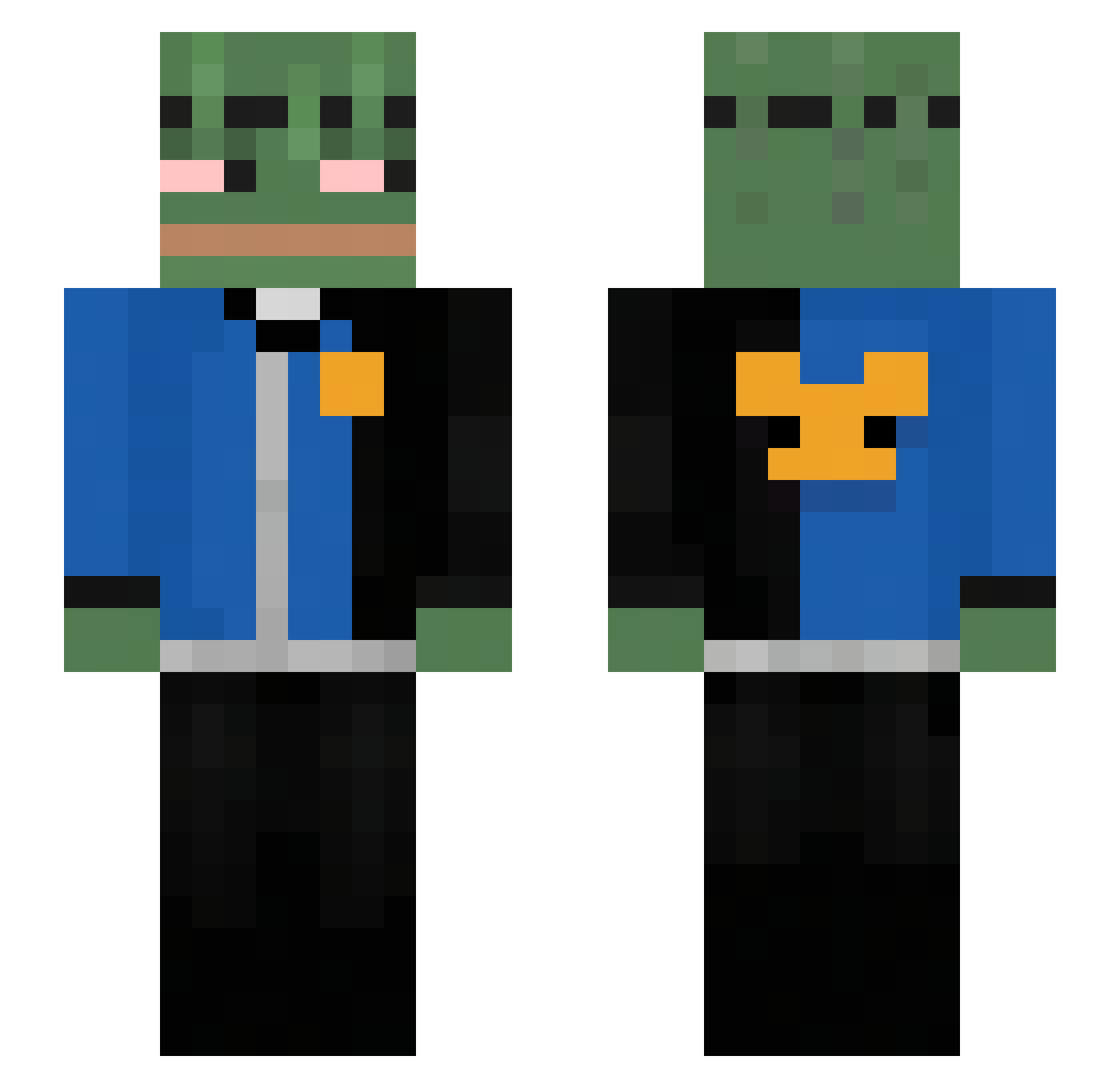 notgoode Minecraft skin, front and back view