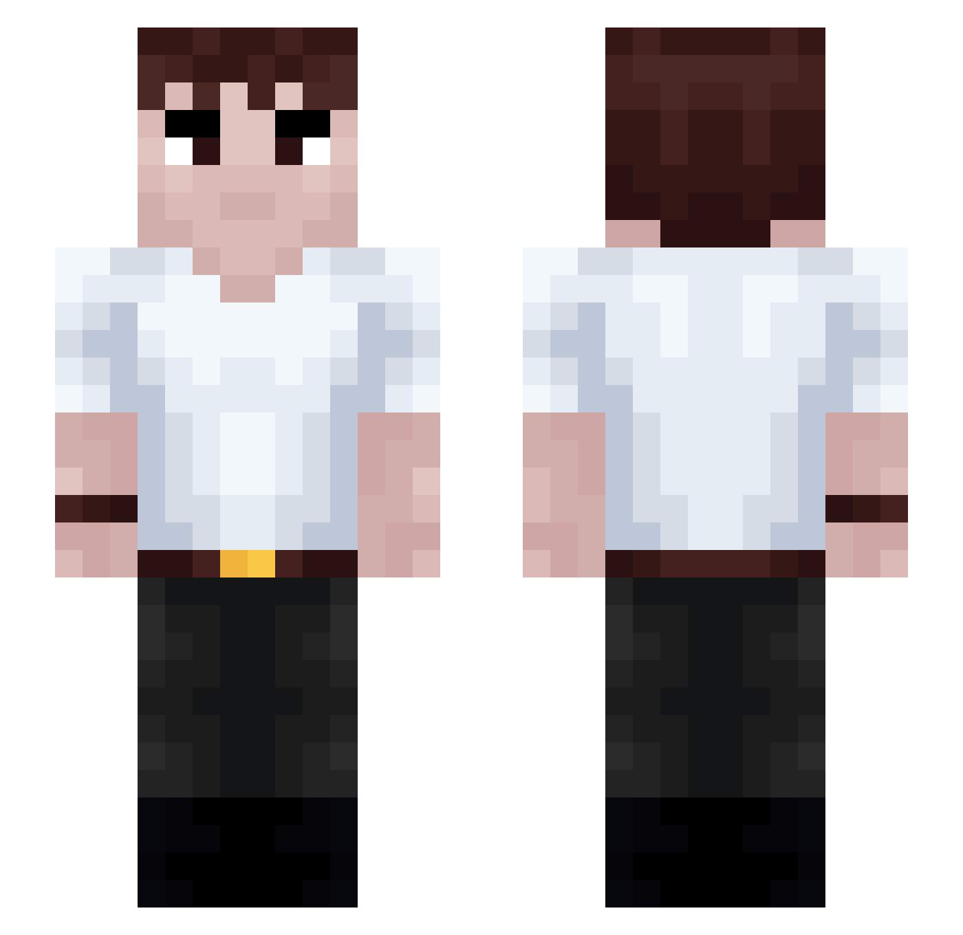 ShadowLegacy557 Minecraft skin, front and back view