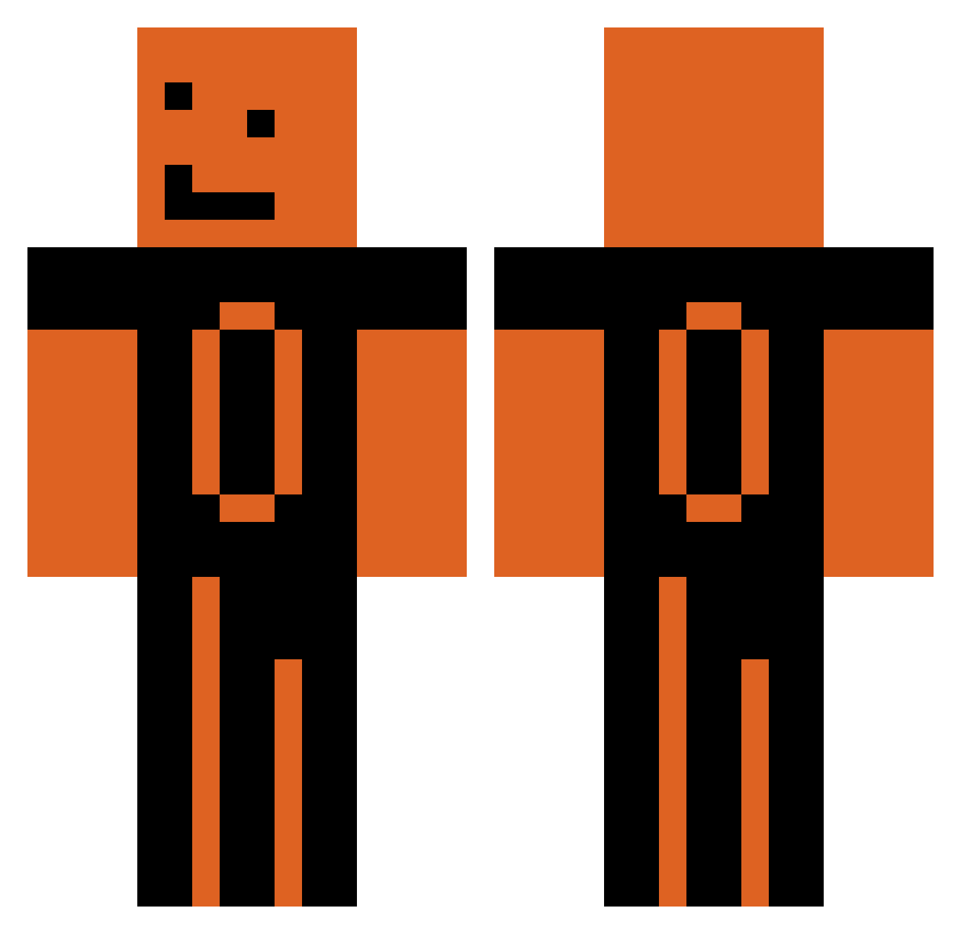Yo_DomiX Minecraft skin, front and back view