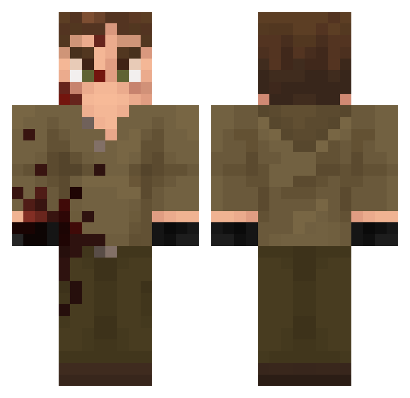 669b Minecraft skin, front and back view