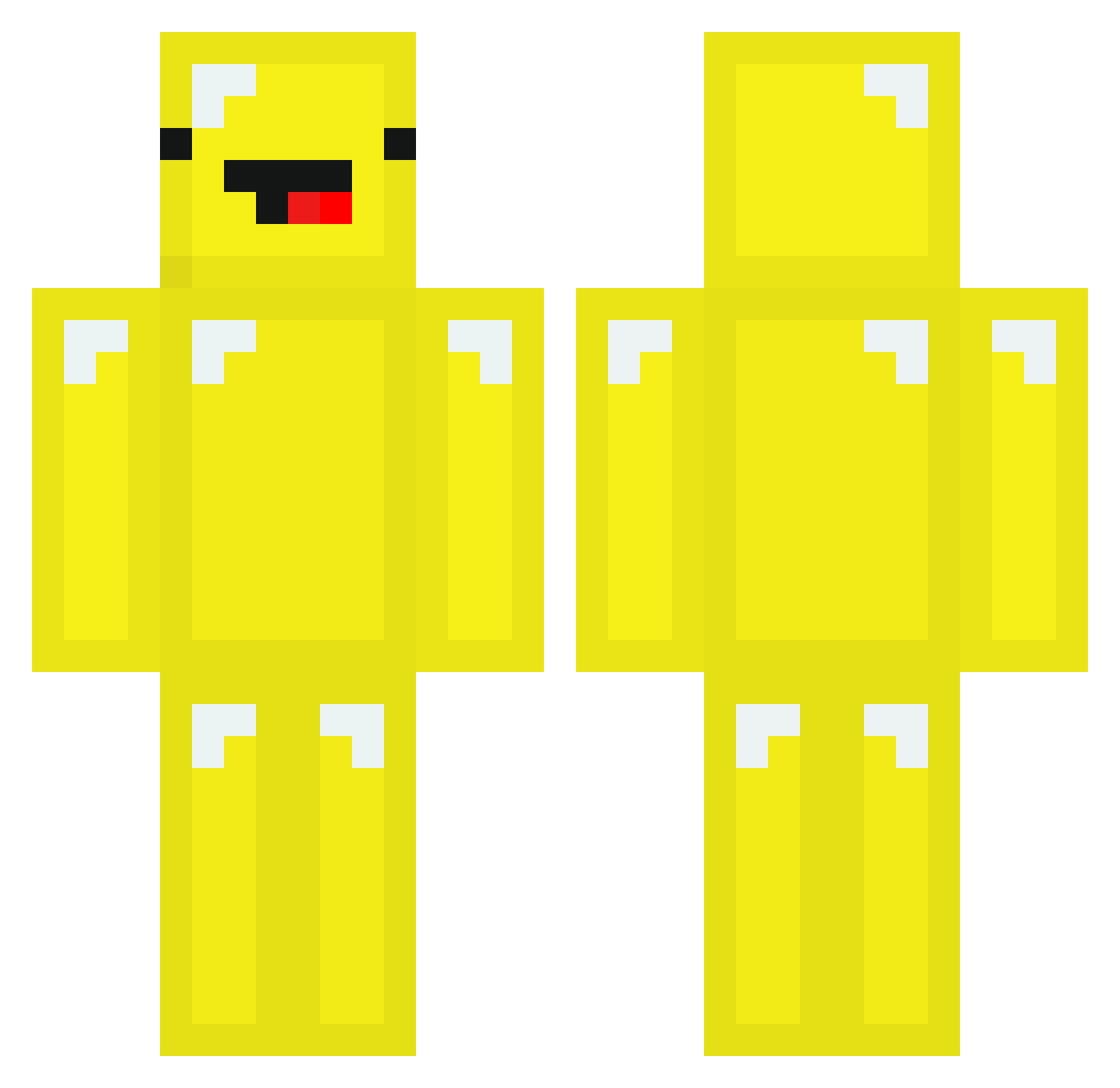 R1th4Real Minecraft skin, front and back view