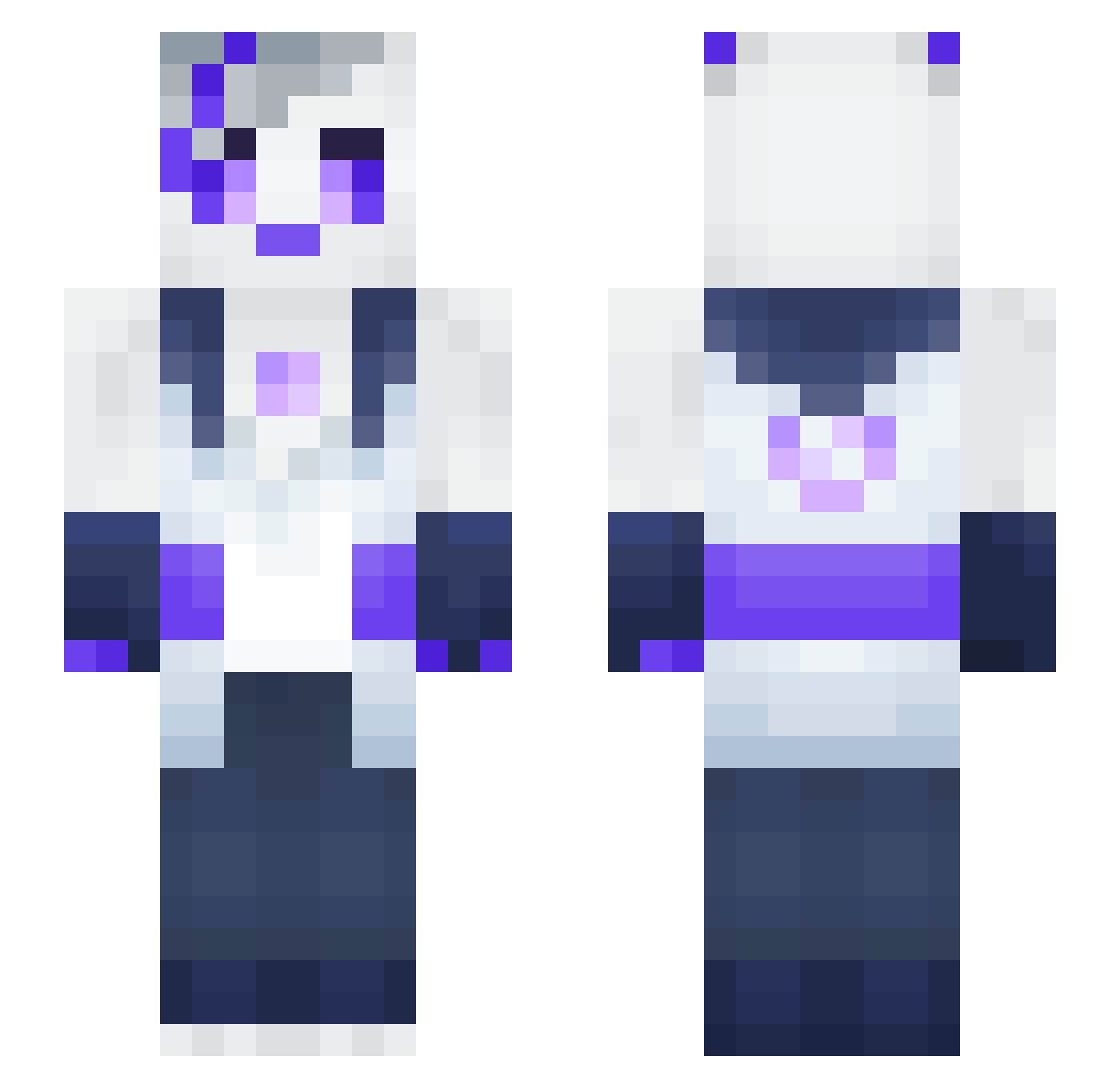 glunatic Minecraft skin, front and back view