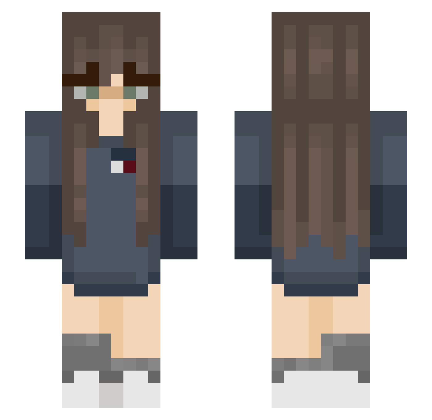sups6668 Minecraft skin, front and back view