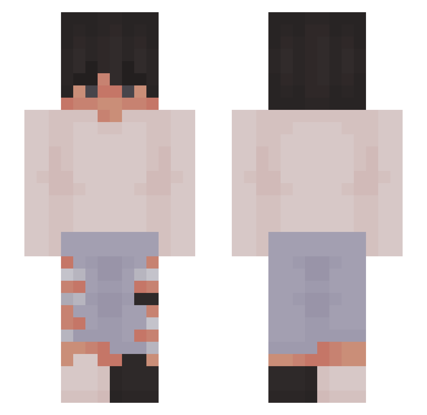 gijm Minecraft skin, front and back view