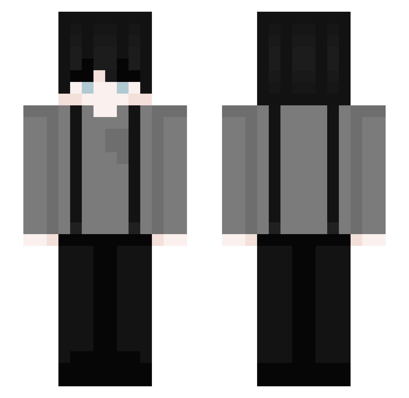takt Minecraft skin, front and back view