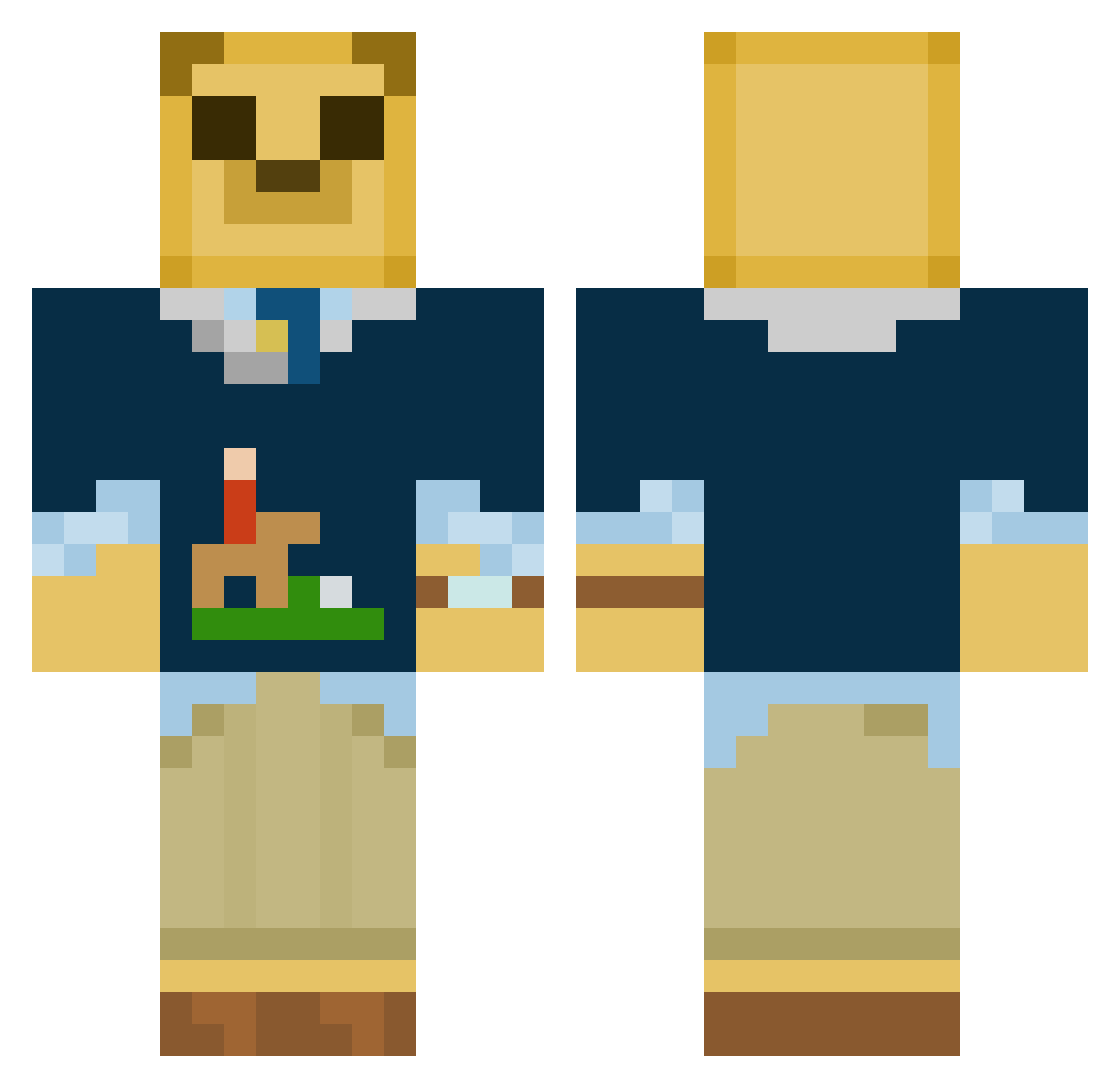 Rosillo_ Minecraft skin, front and back view