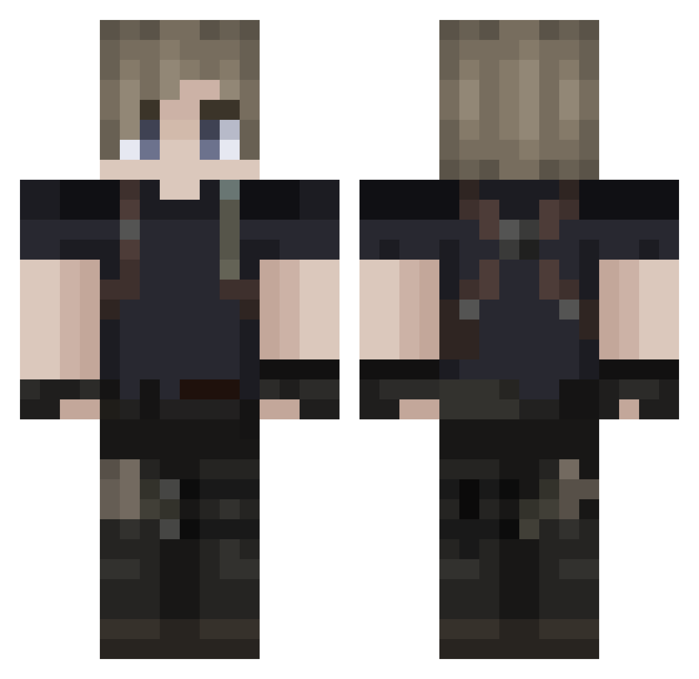 FranChela17 Minecraft skin, front and back view