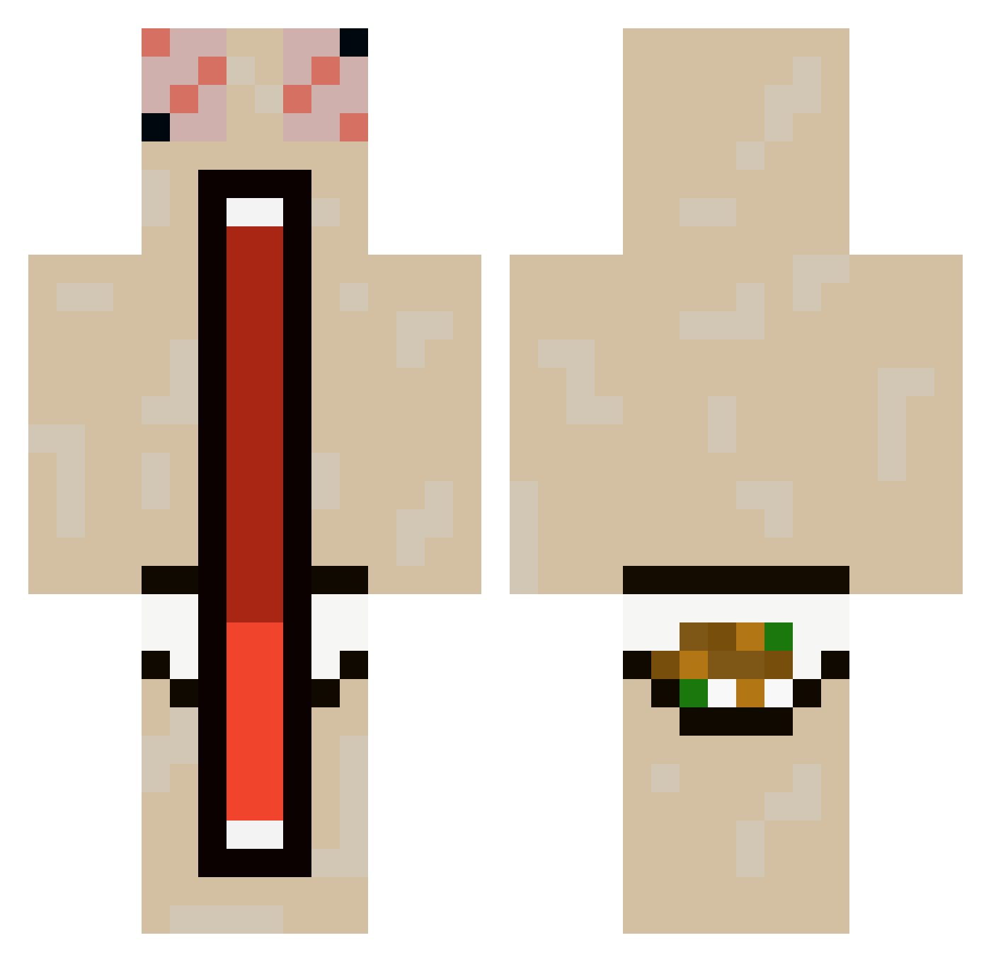 Jayjayjk Minecraft skin, front and back view