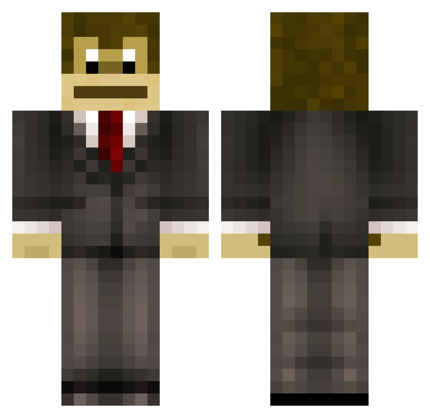 ProMalpa Minecraft skin, front and back view