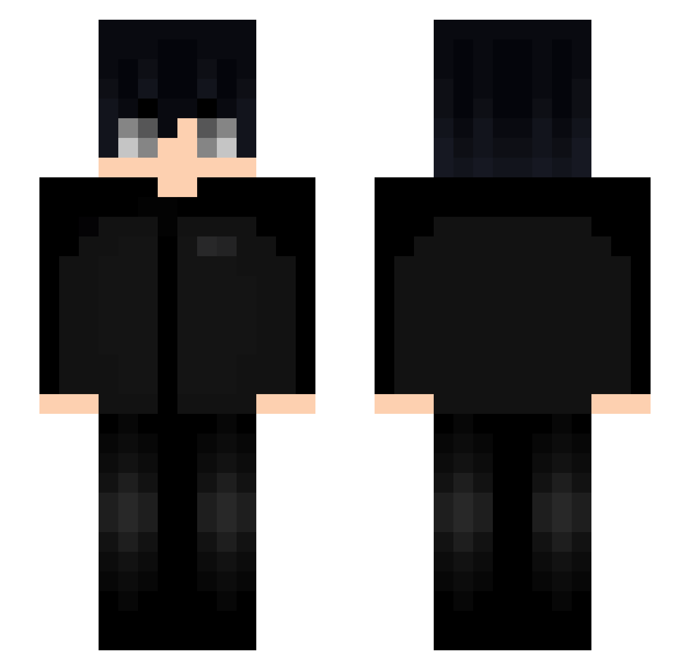 xGlizzyGvng Minecraft skin, front and back view