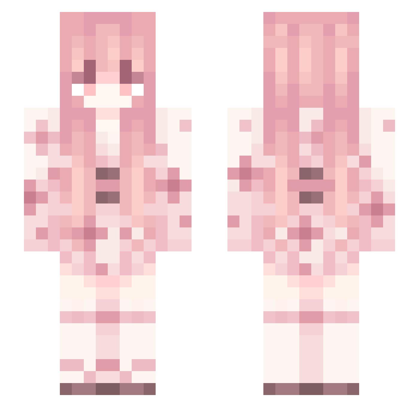 ZeosK Minecraft skin, front and back view