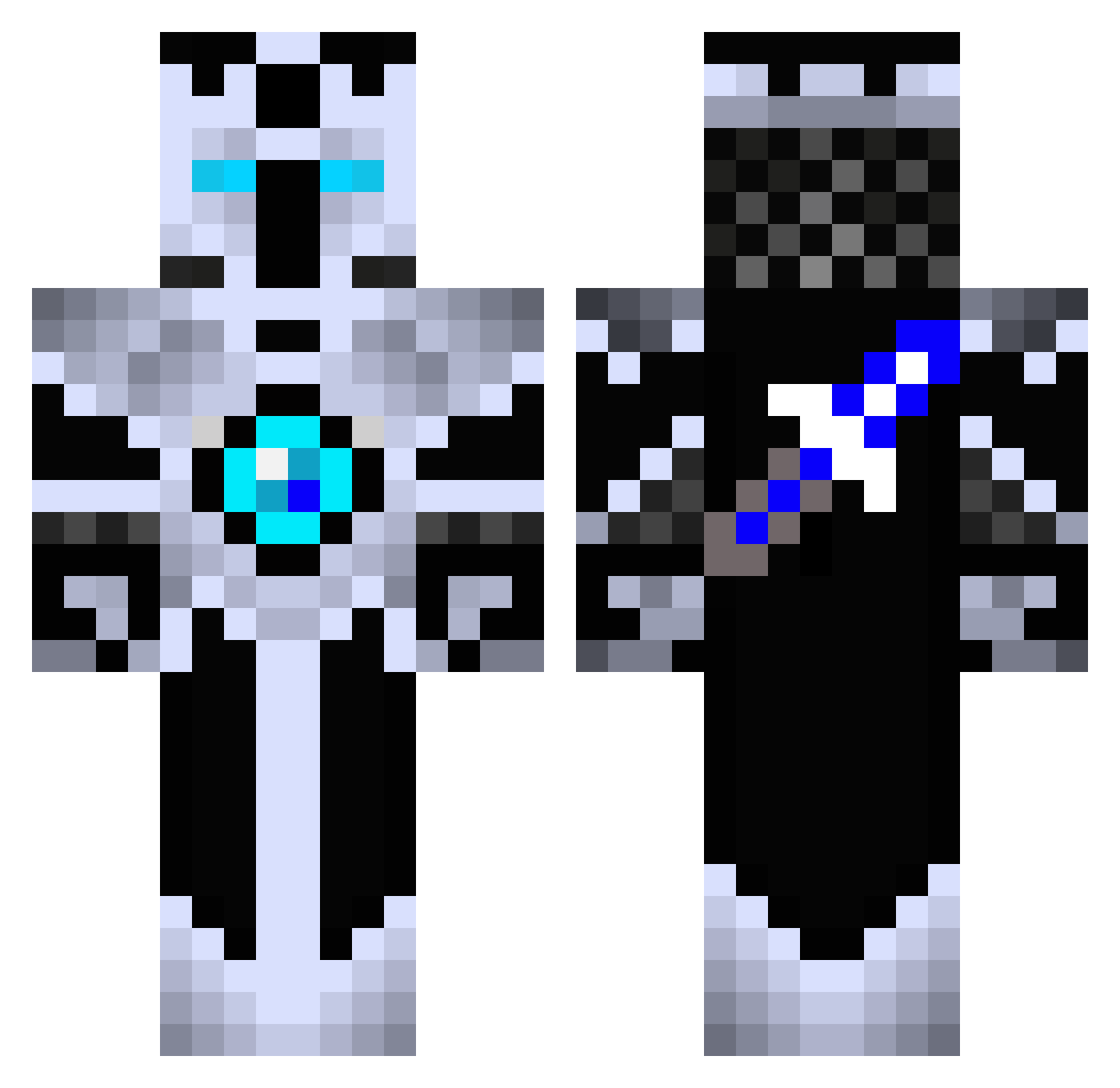 PoundMaster Minecraft skin, front and back view